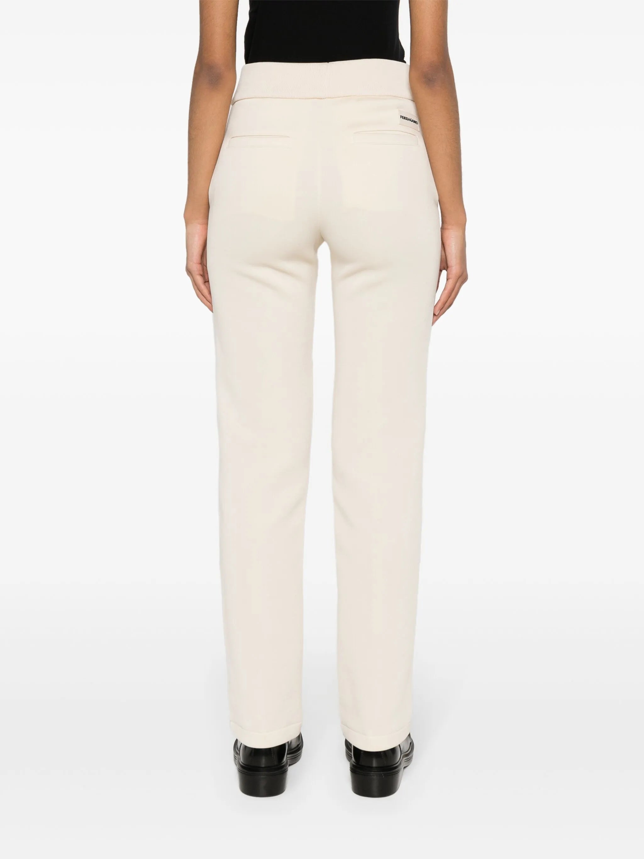 logo-patch high-waisted track pants
