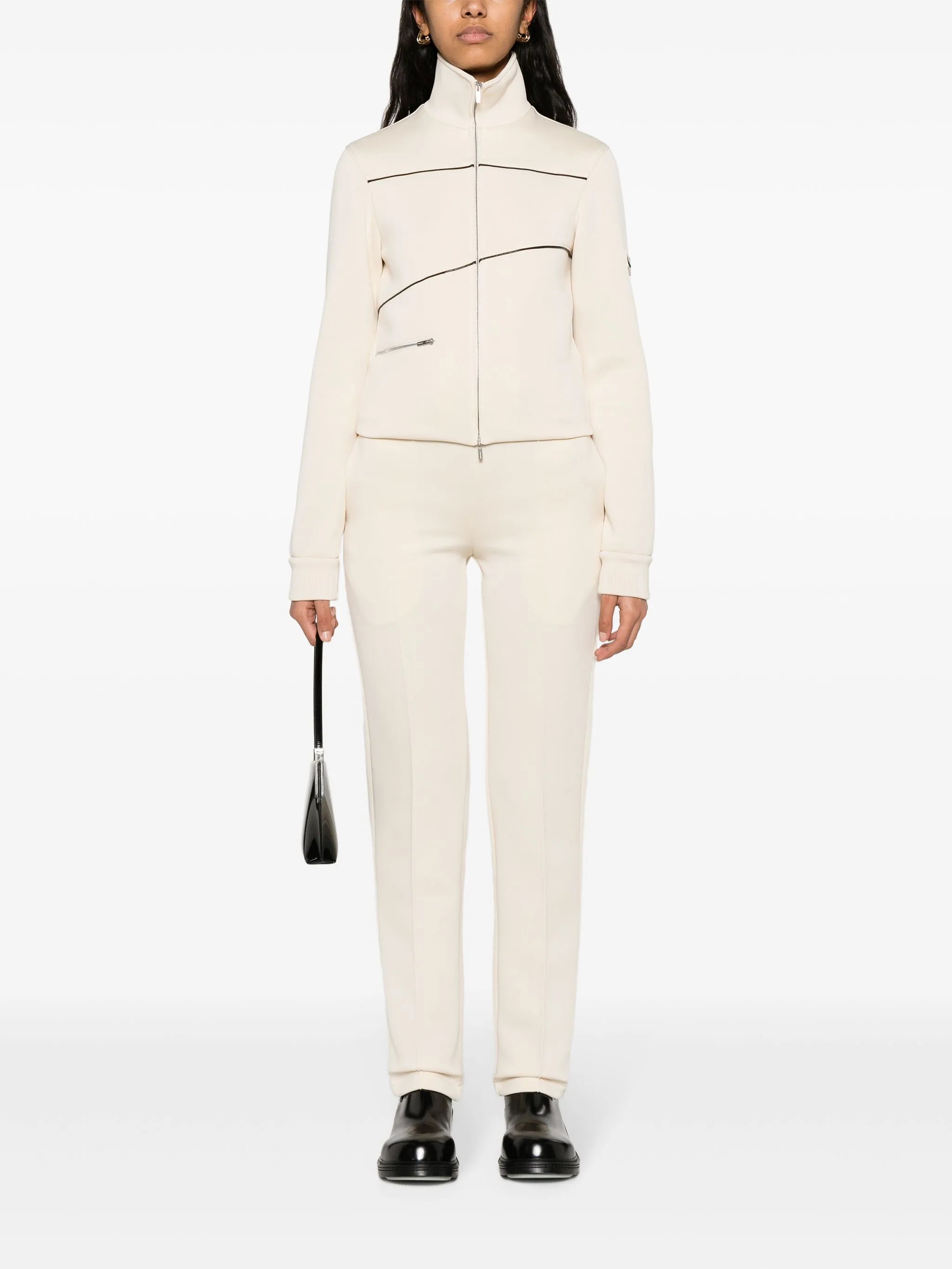 logo-patch high-waisted track pants