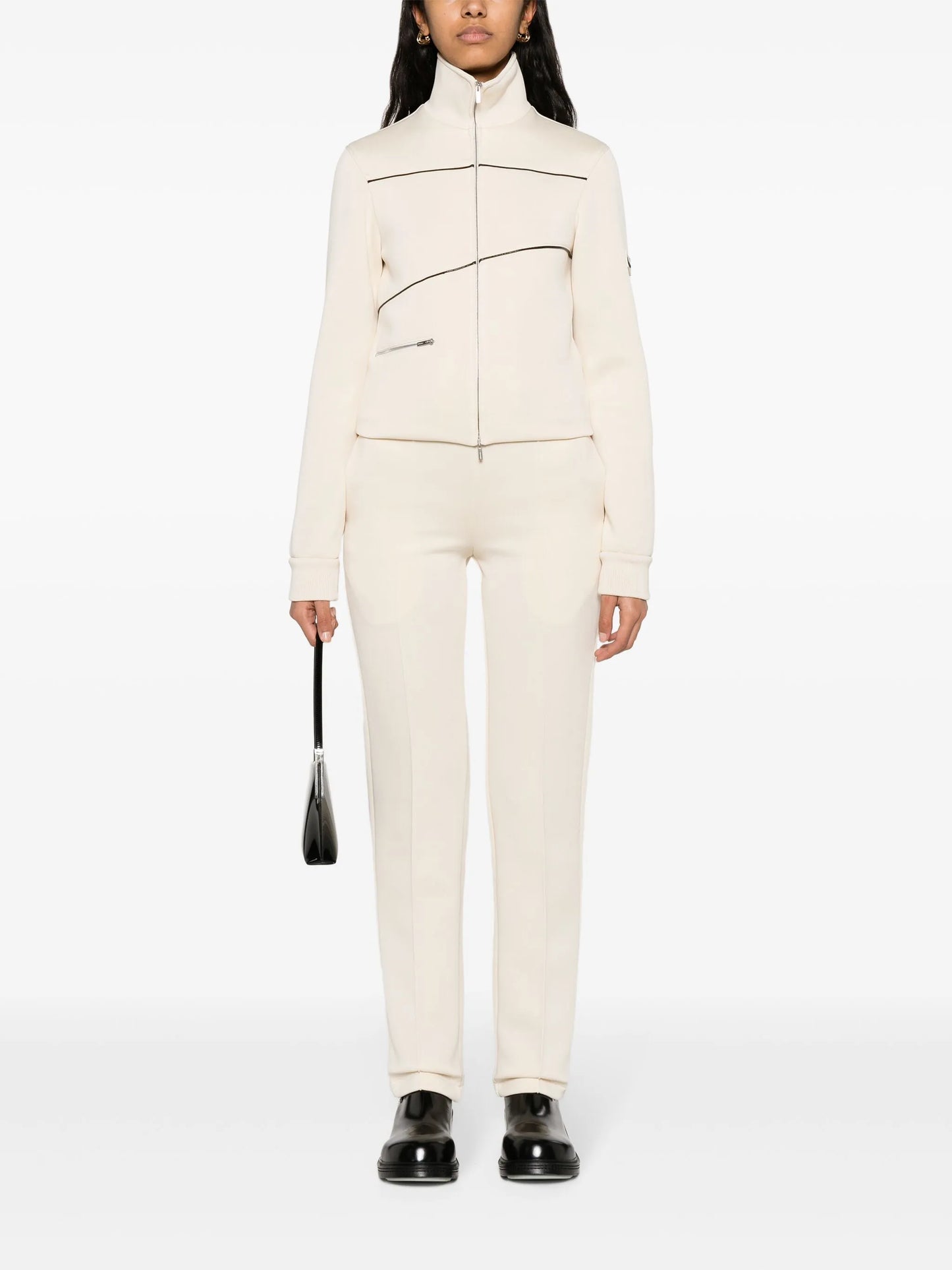 logo-patch high-waisted track pants