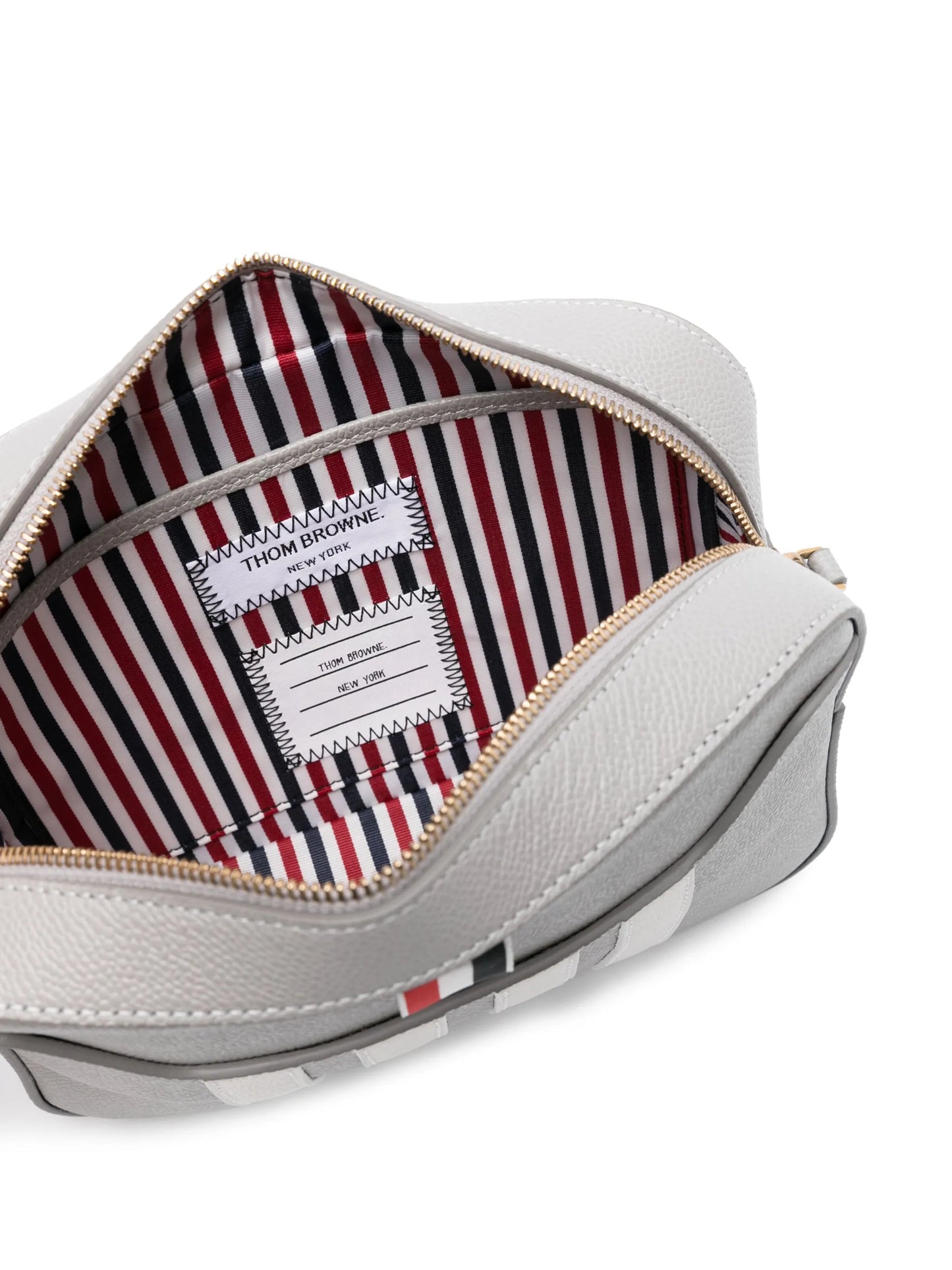 4-Bar stripe leather camera bag