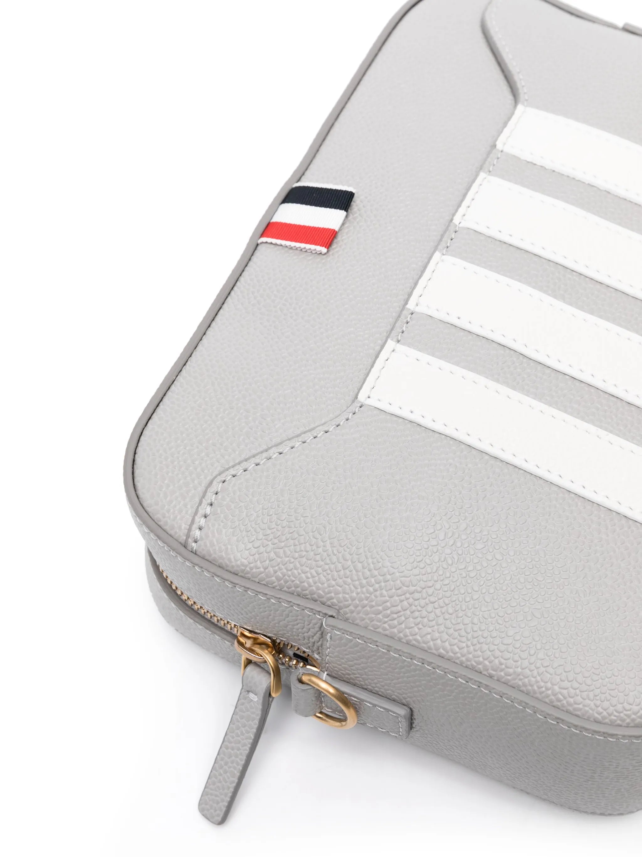 4-Bar stripe leather camera bag