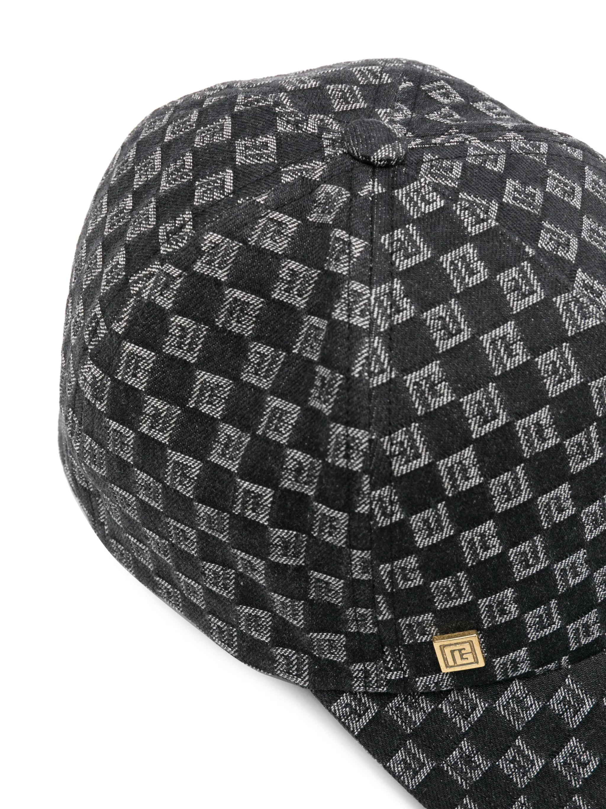 monogram-jacquard denim baseball cap