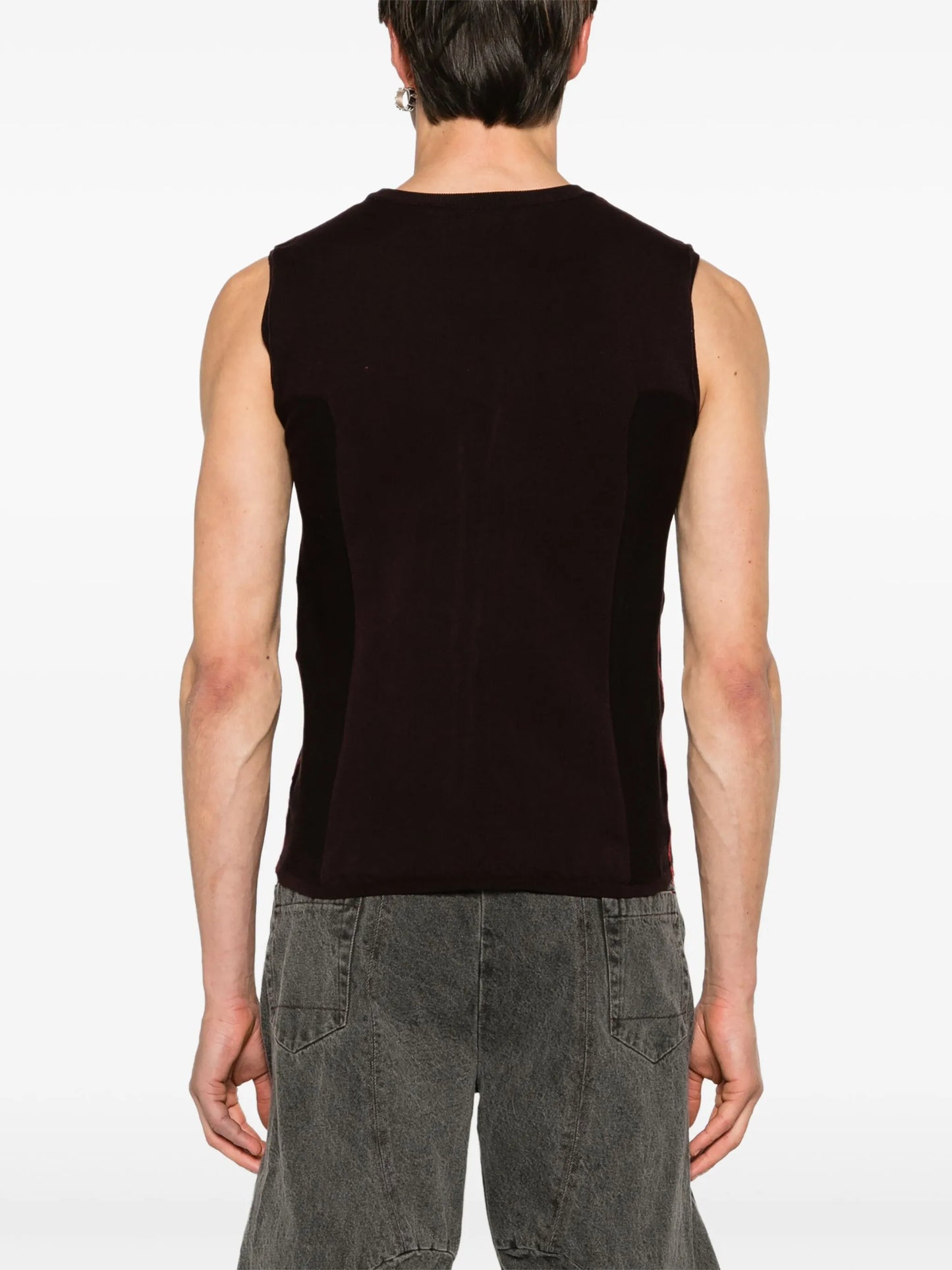x Skin Series fine-knit vest