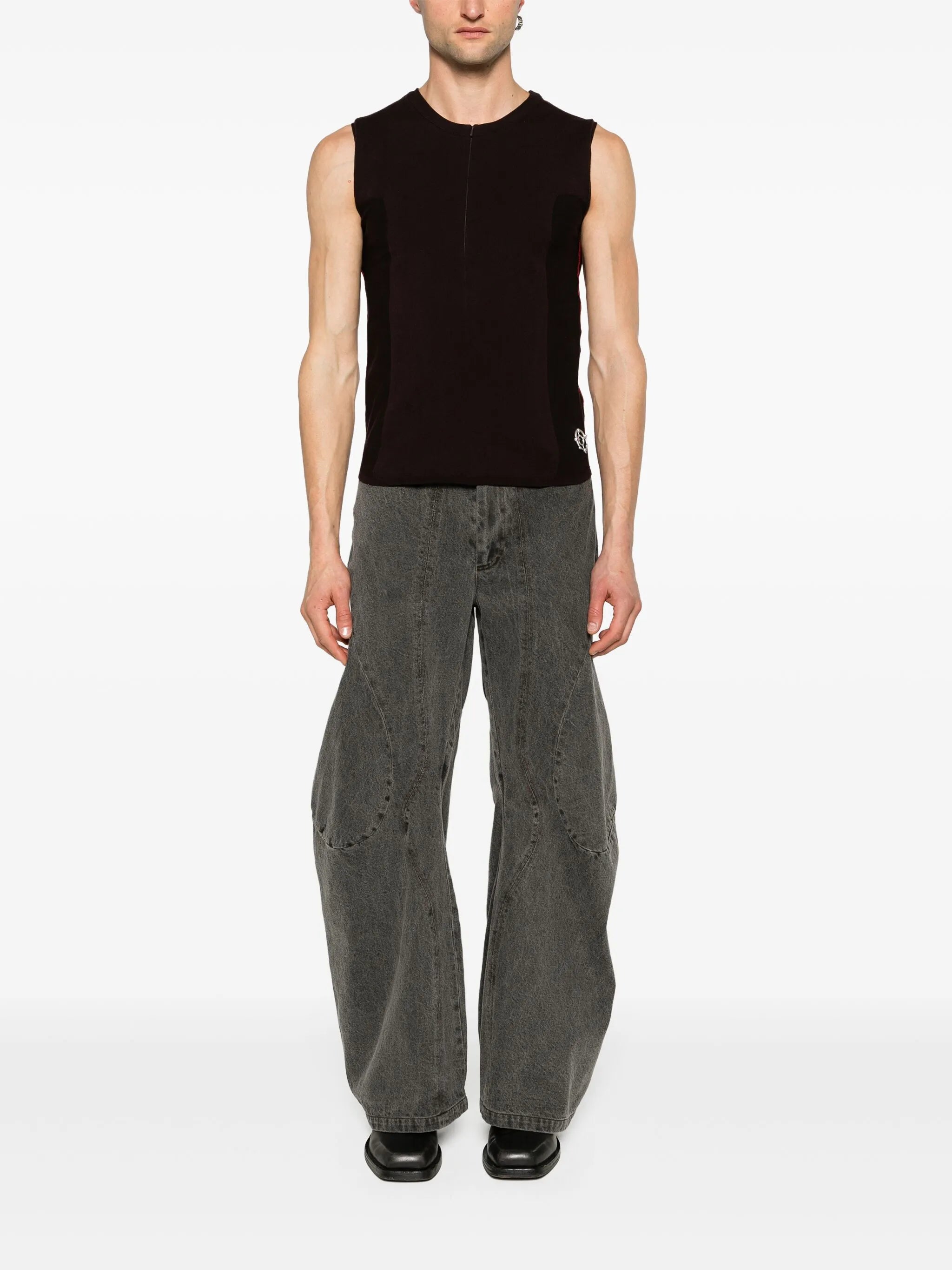 x Skin Series fine-knit vest