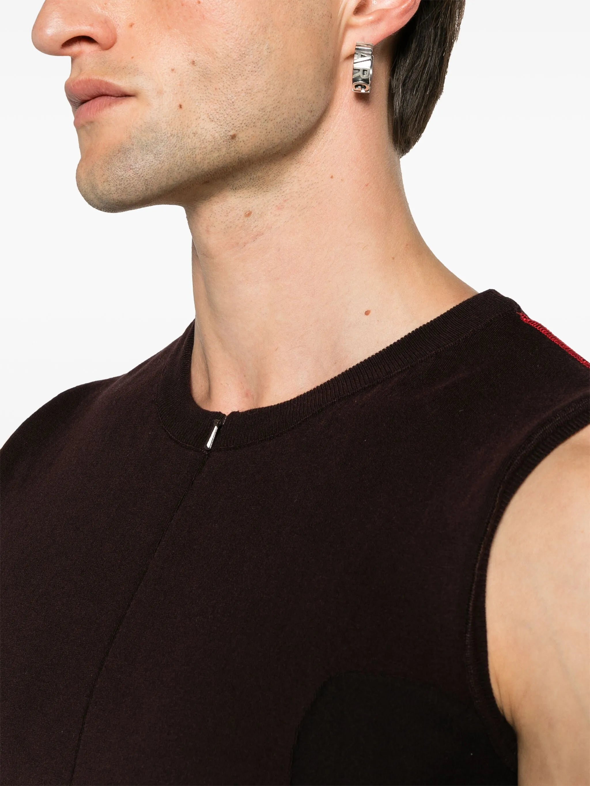 x Skin Series fine-knit vest