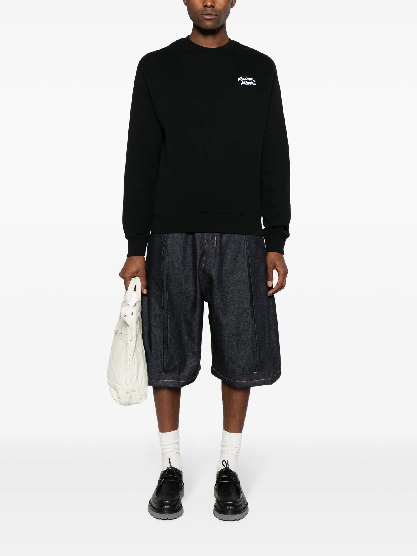 logo-embroidered cotton sweatshirt
