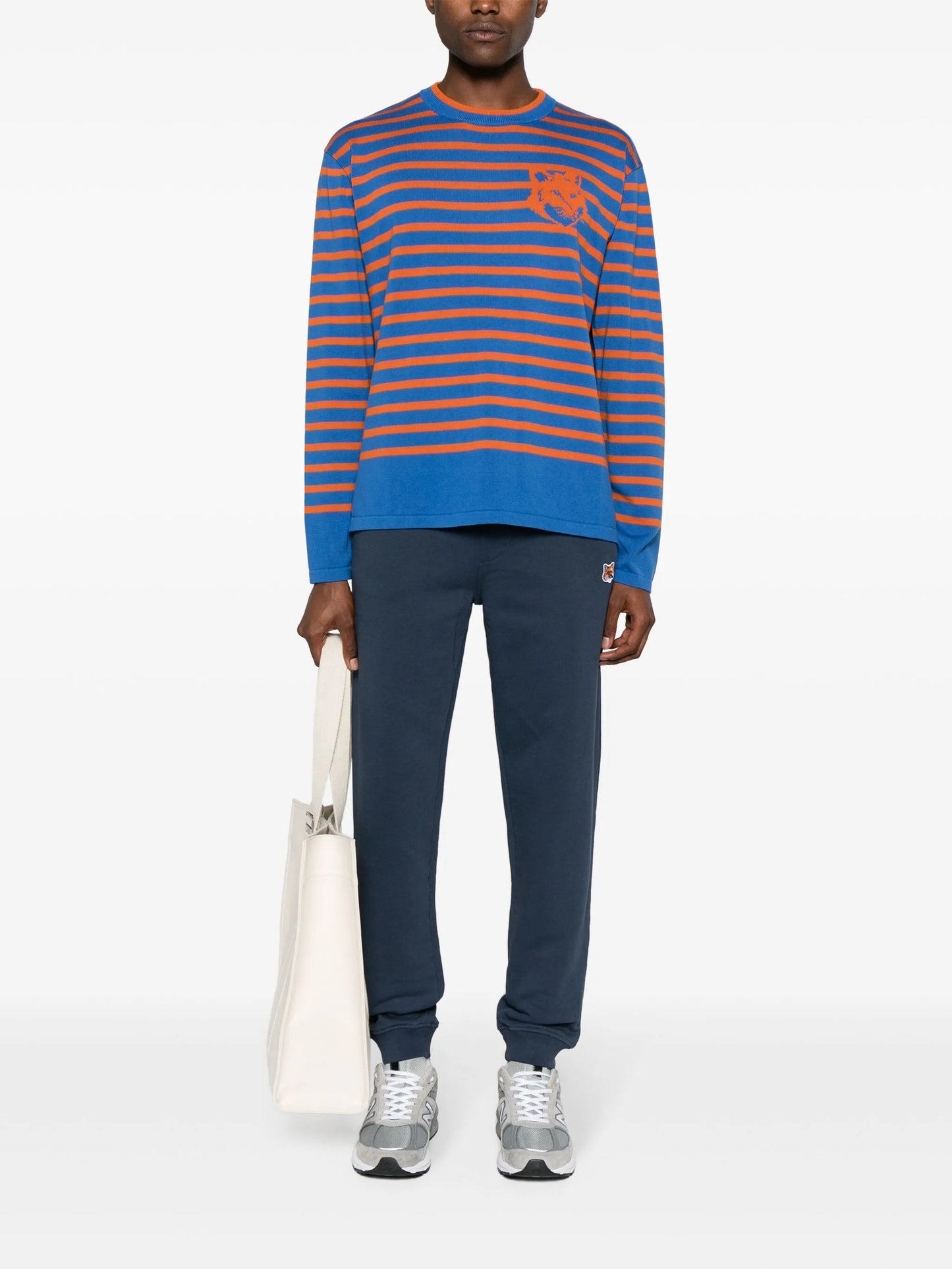logo-patch cotton track trousers