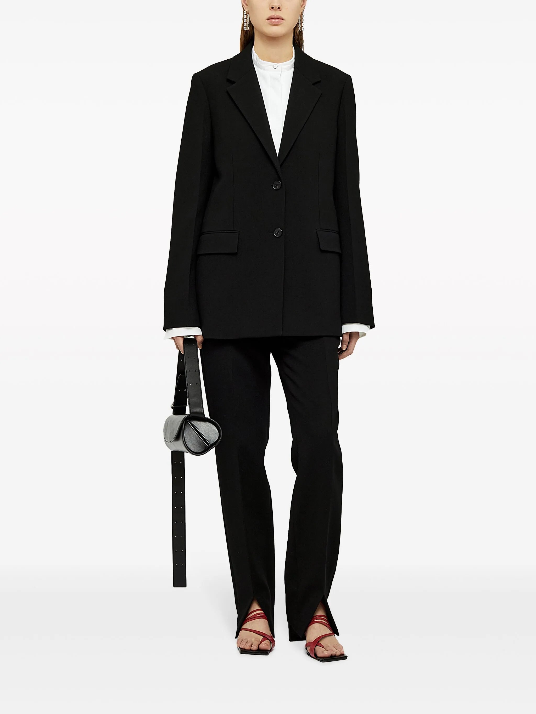single-breasted wool blazer