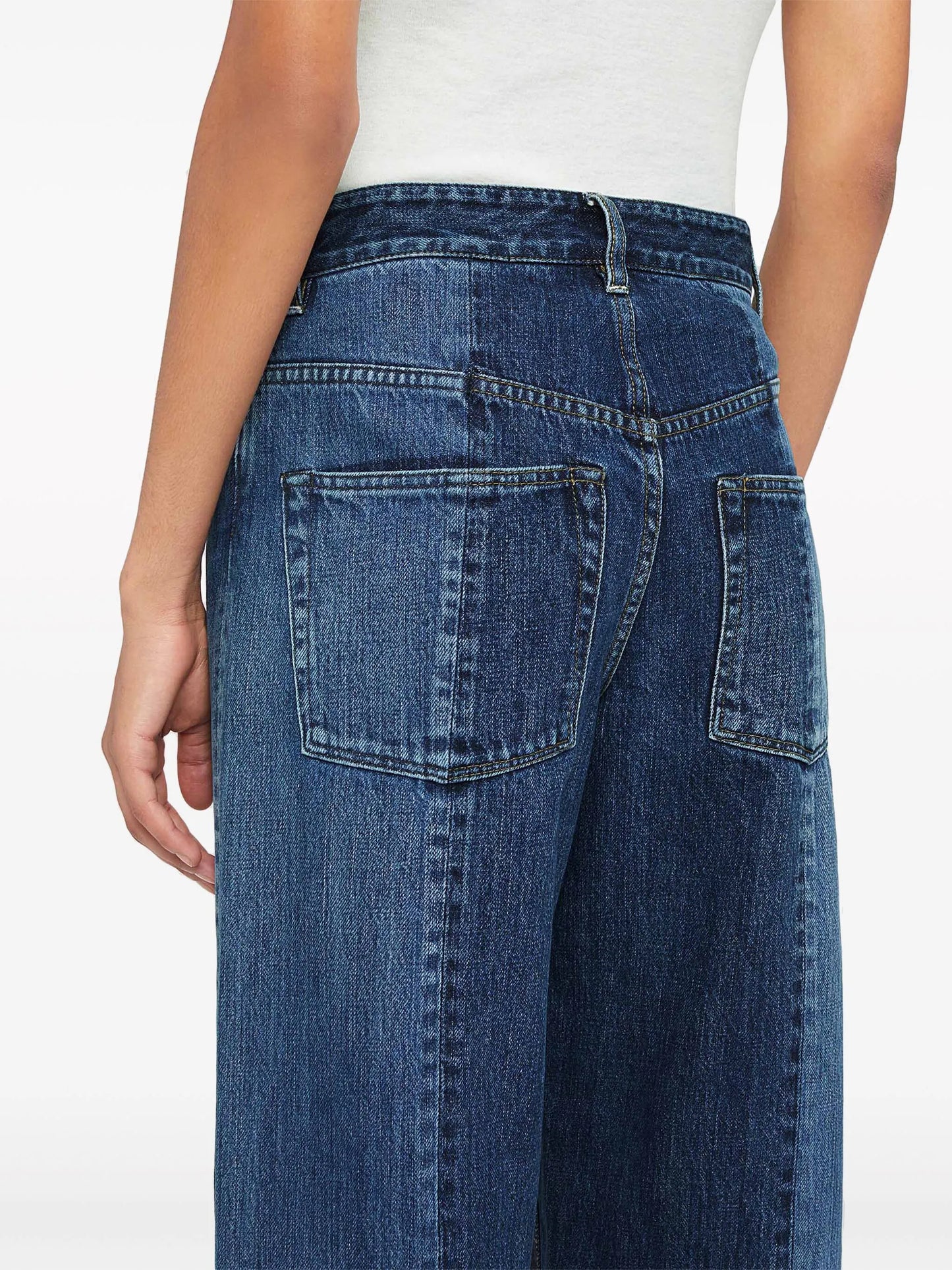 straight-leg cotton trousers