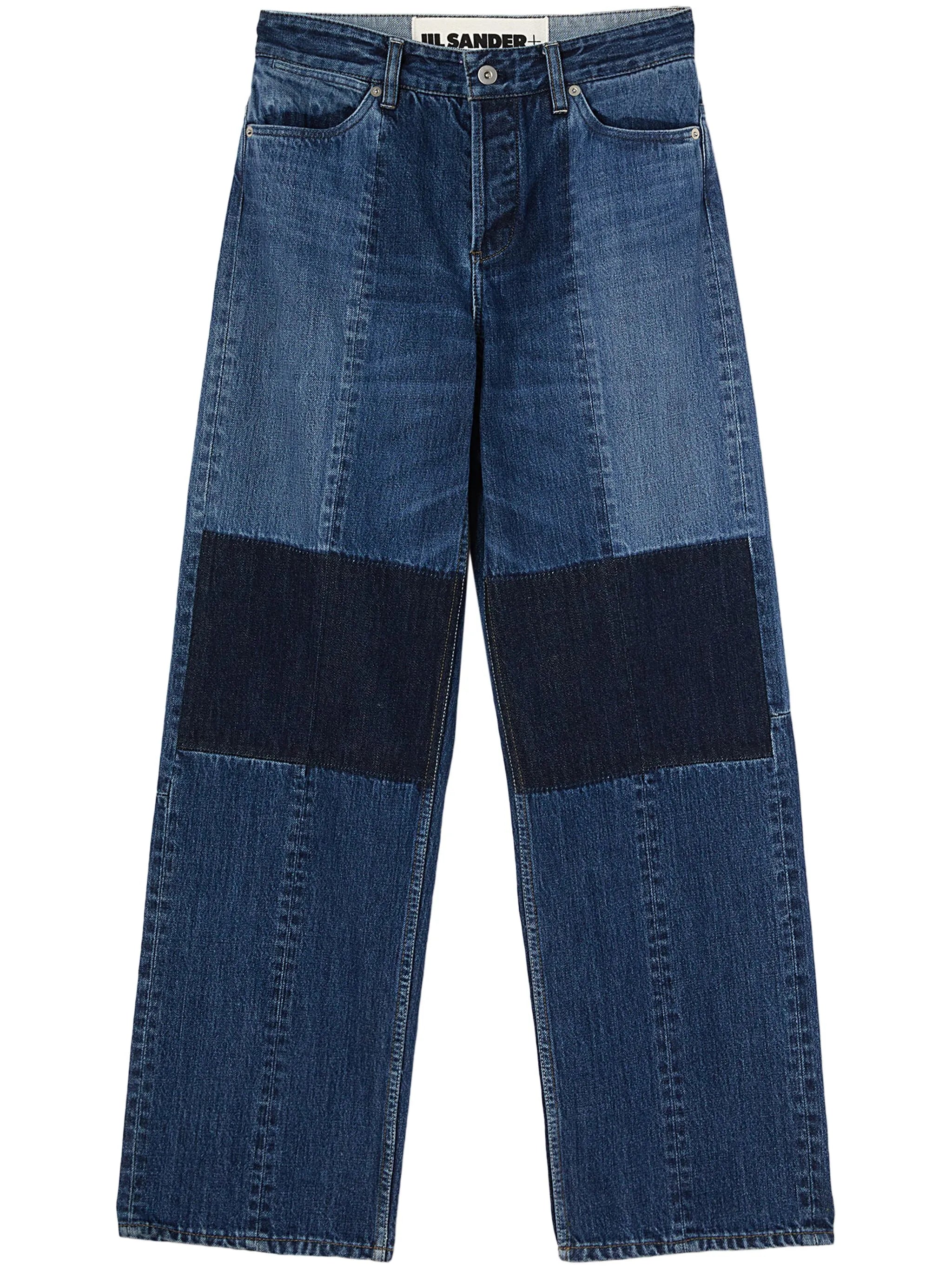 straight-leg cotton trousers