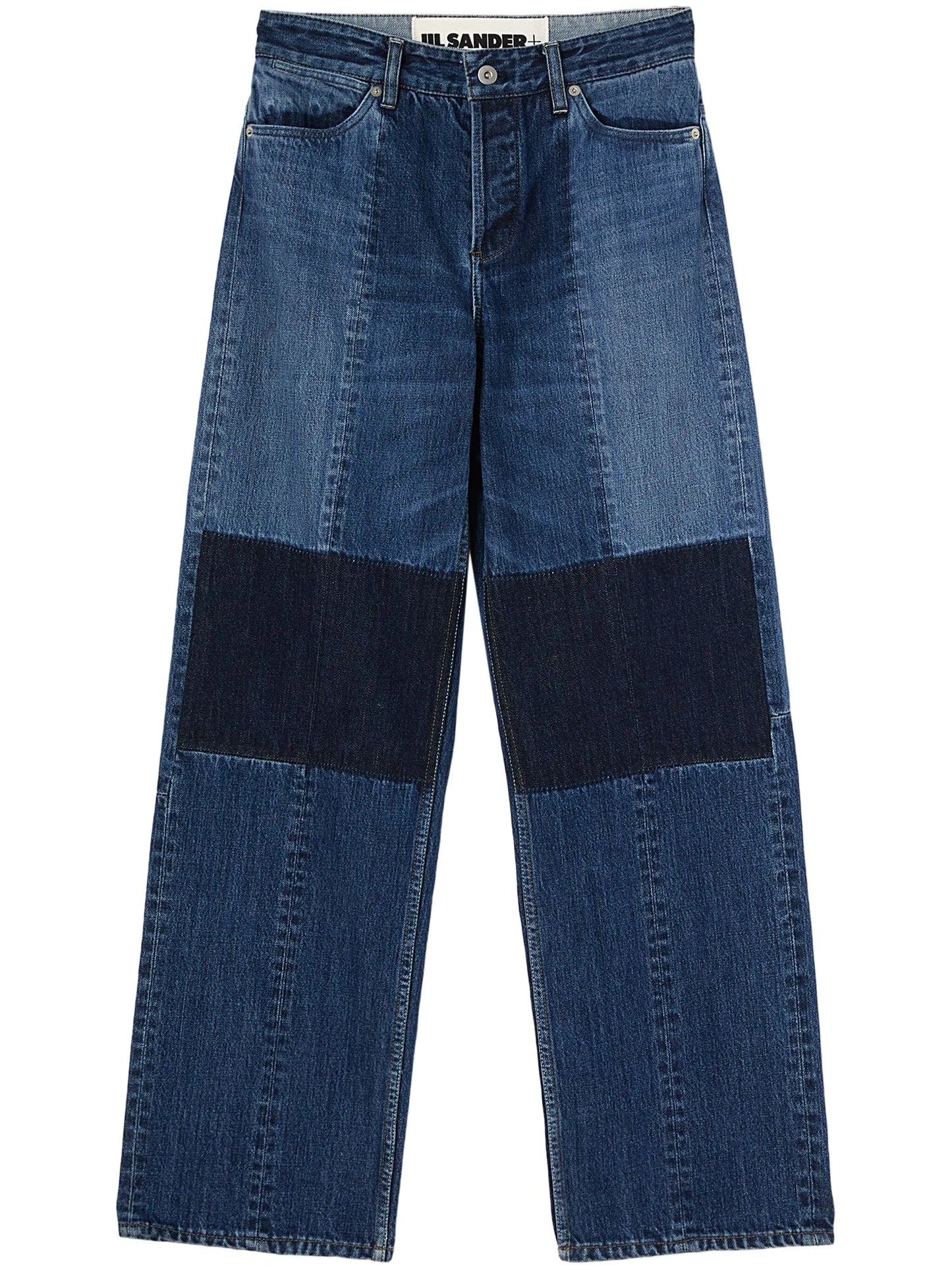 straight-leg cotton trousers