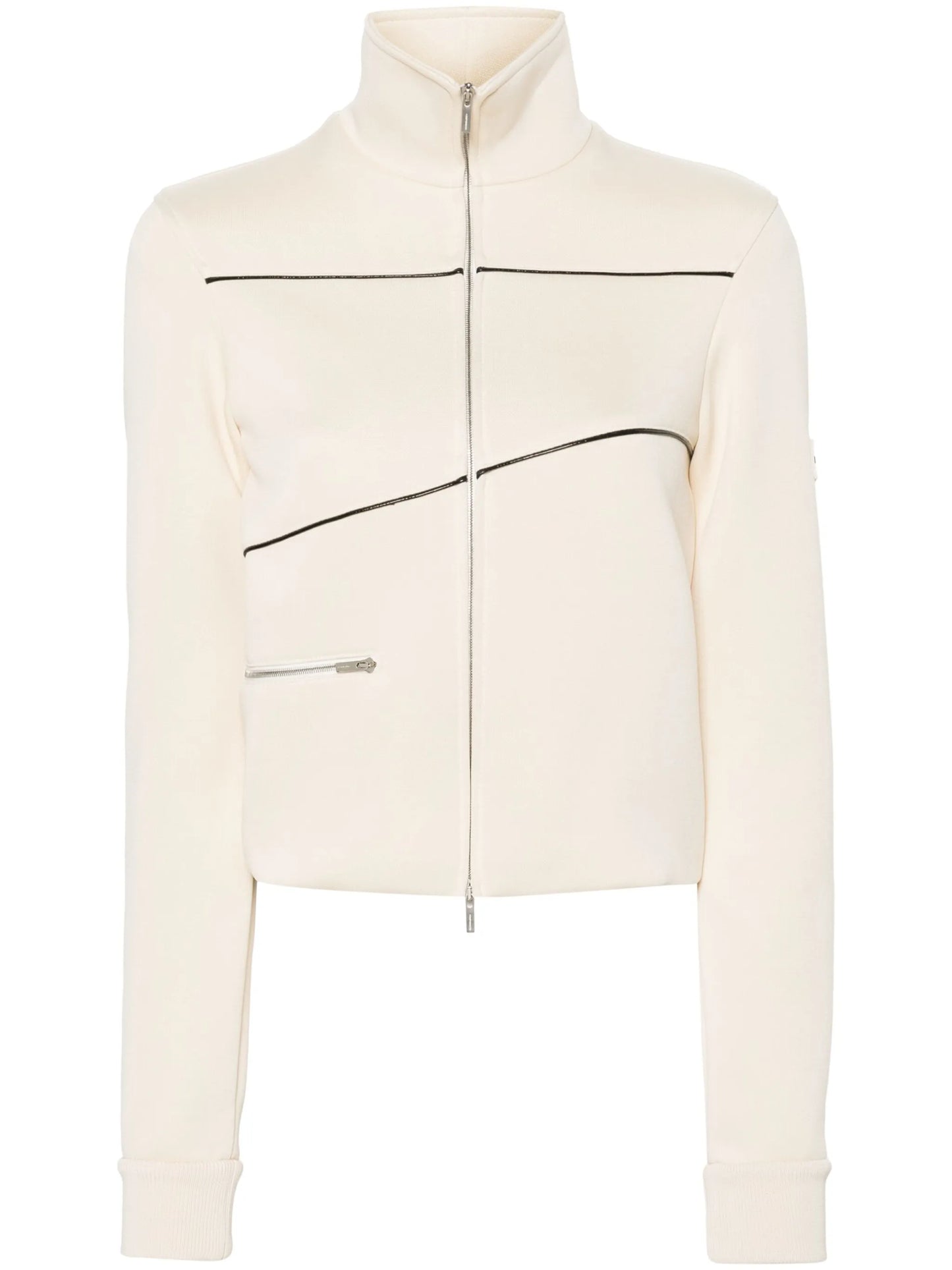 logo-patch track bomber jacket