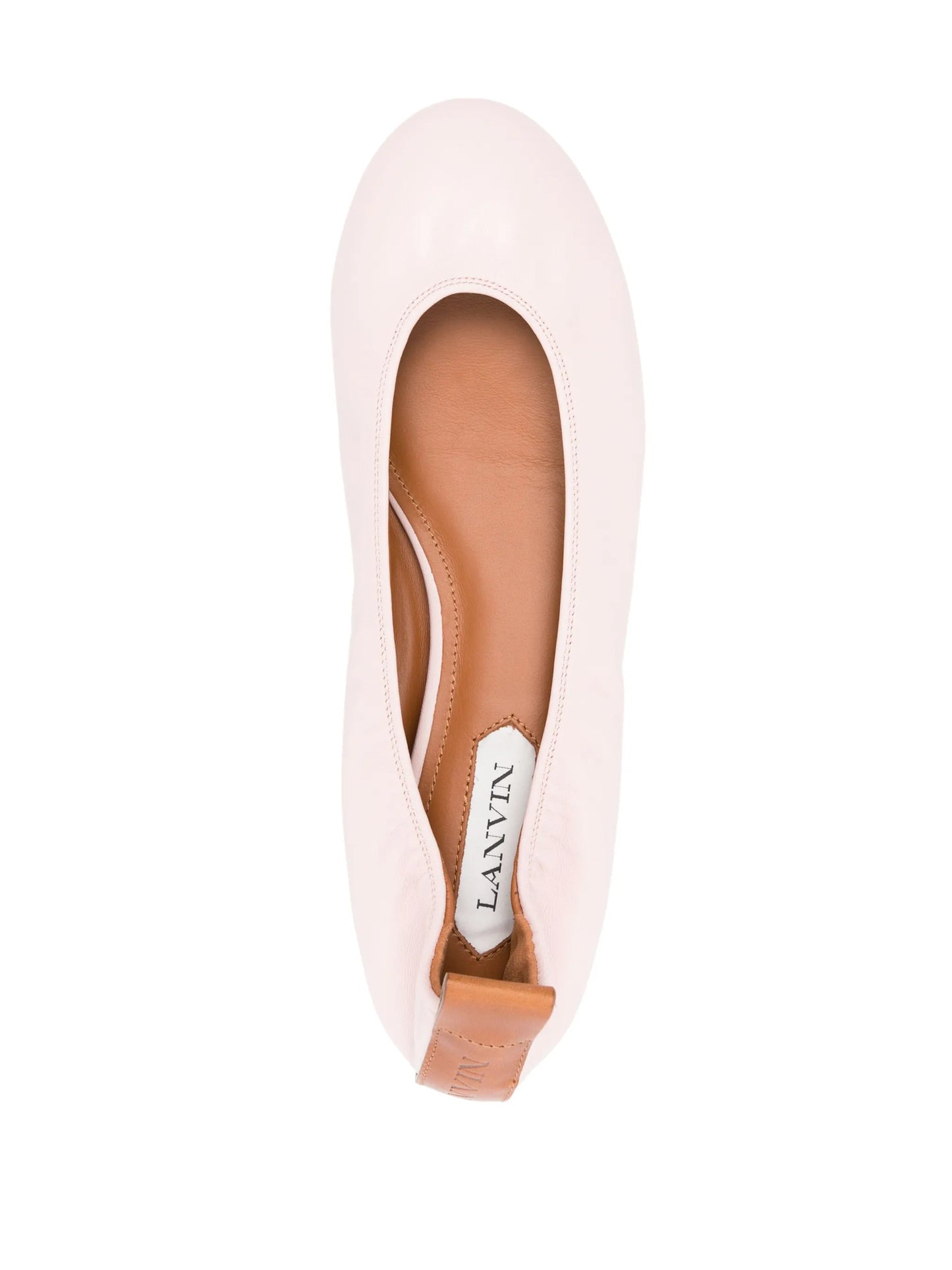 slip-on leather ballerina shoes