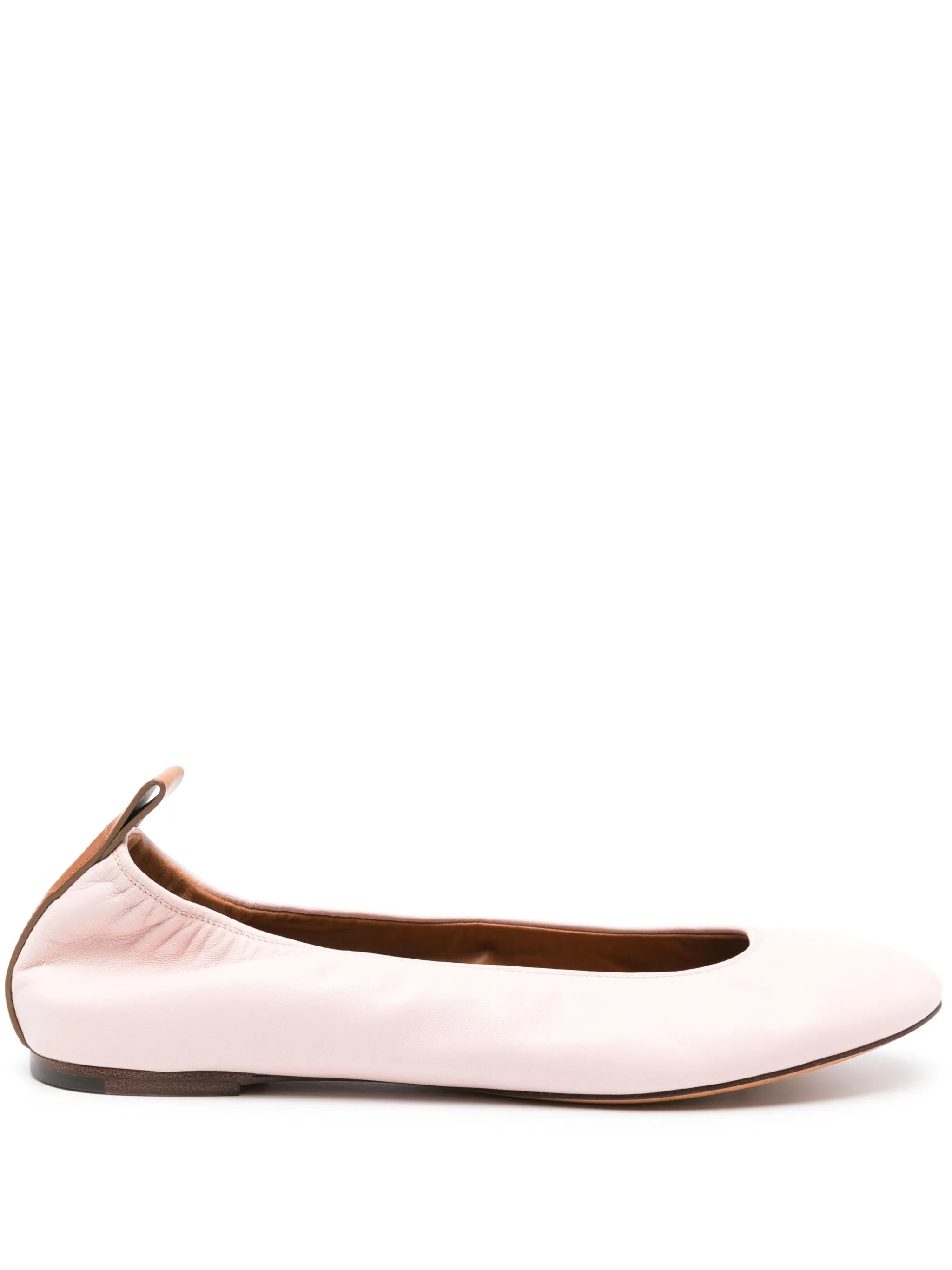 slip-on leather ballerina shoes