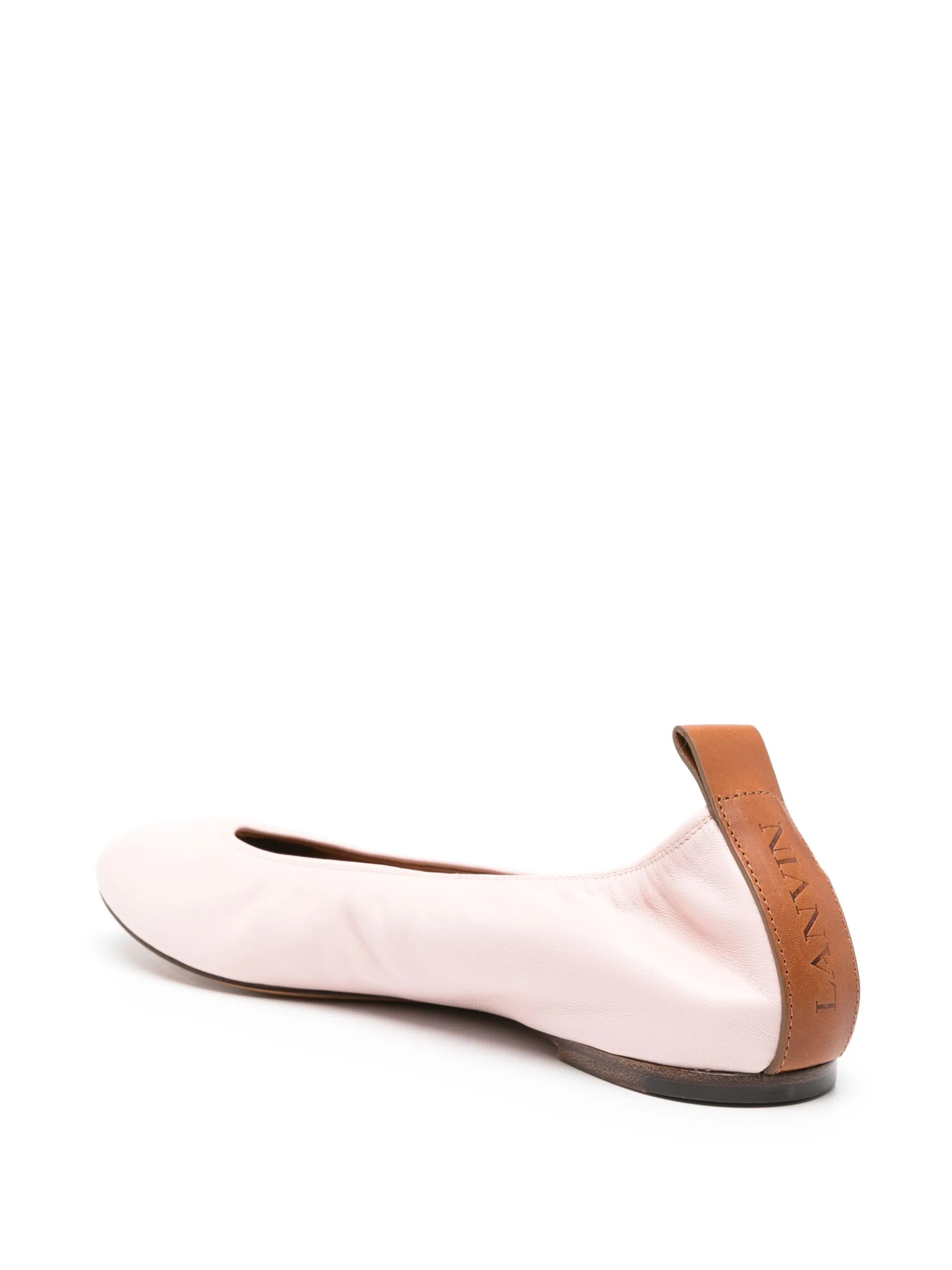 slip-on leather ballerina shoes