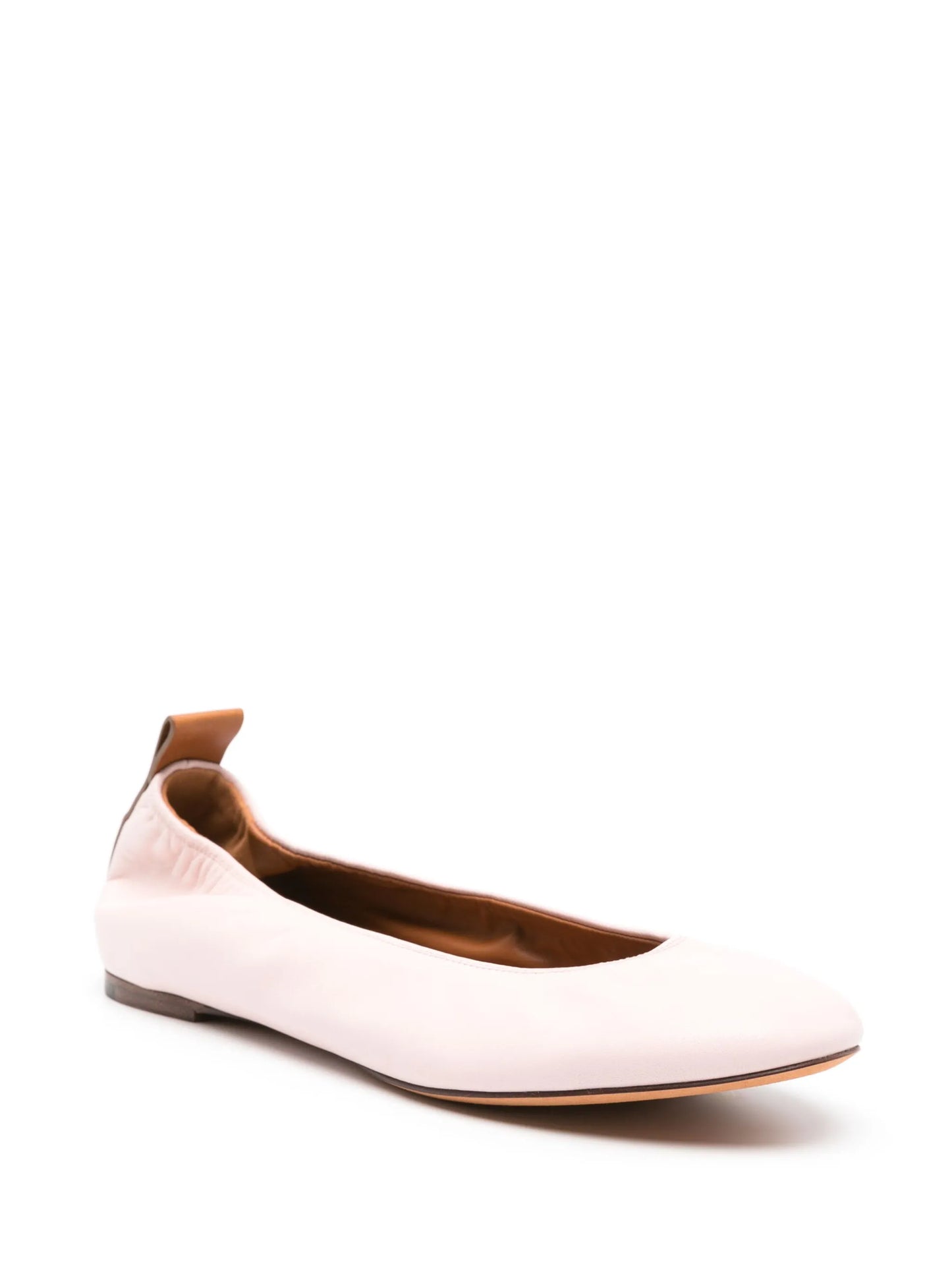 slip-on leather ballerina shoes