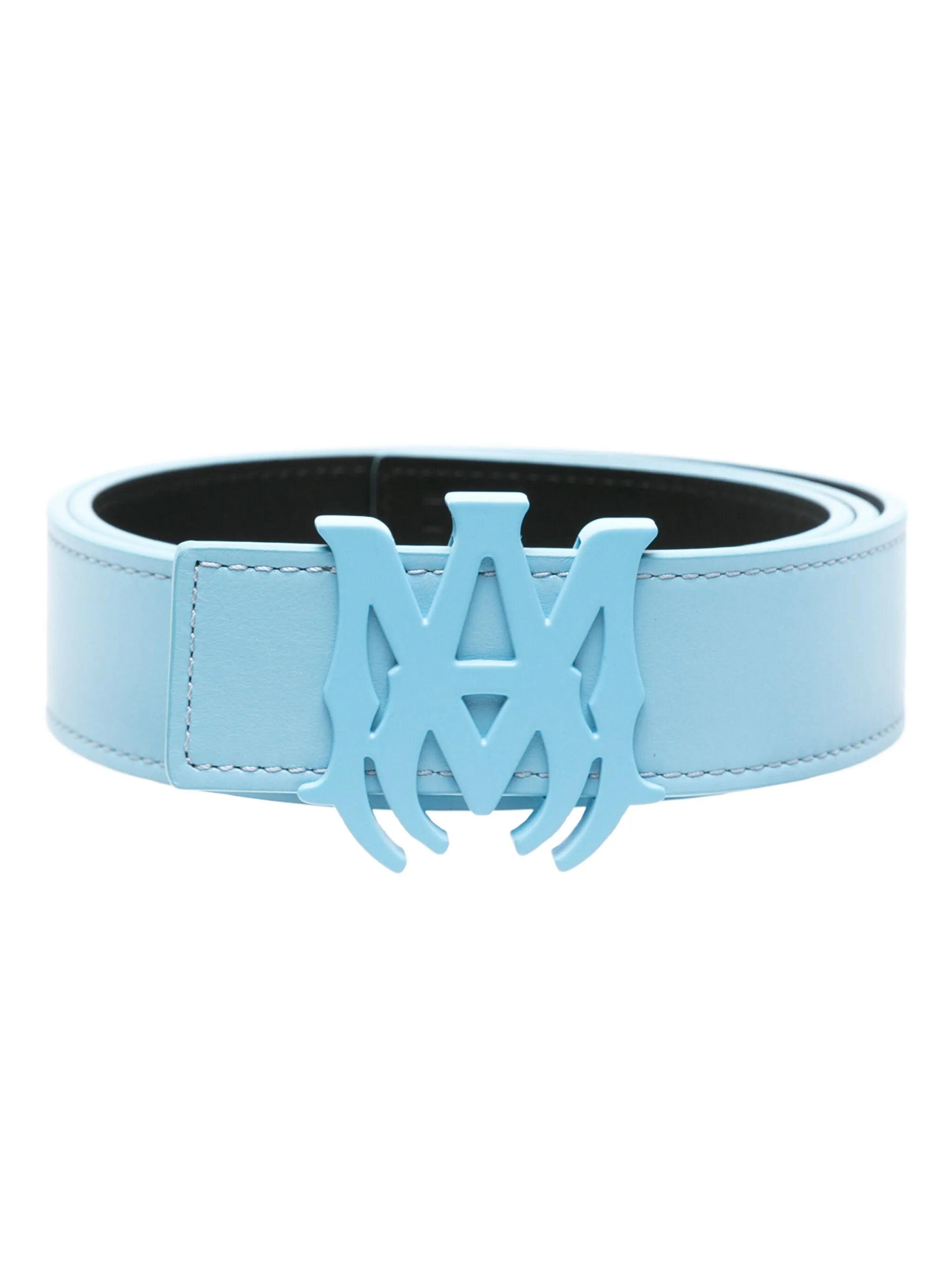 logo-buckle reversible belt