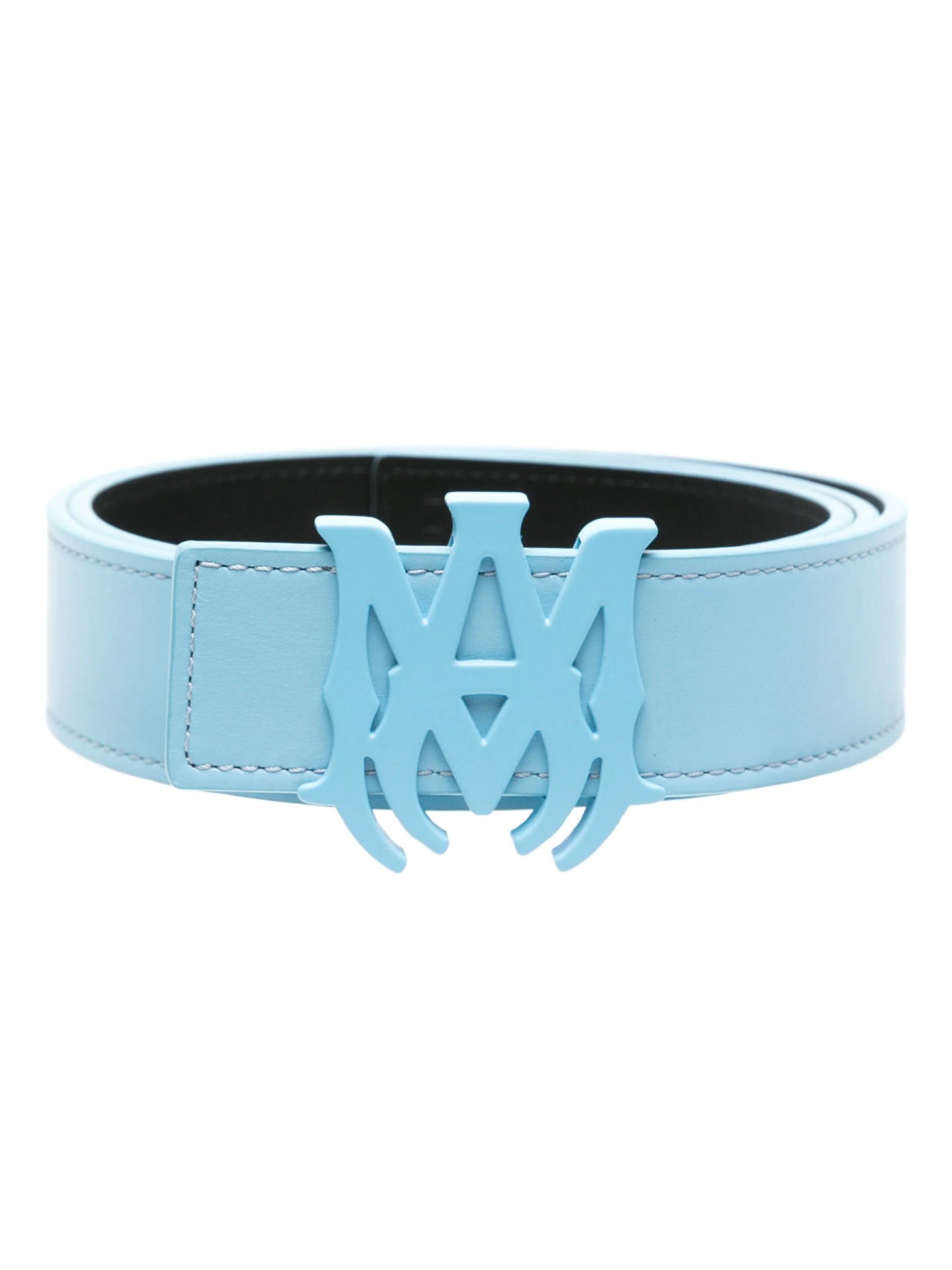 logo-buckle reversible belt