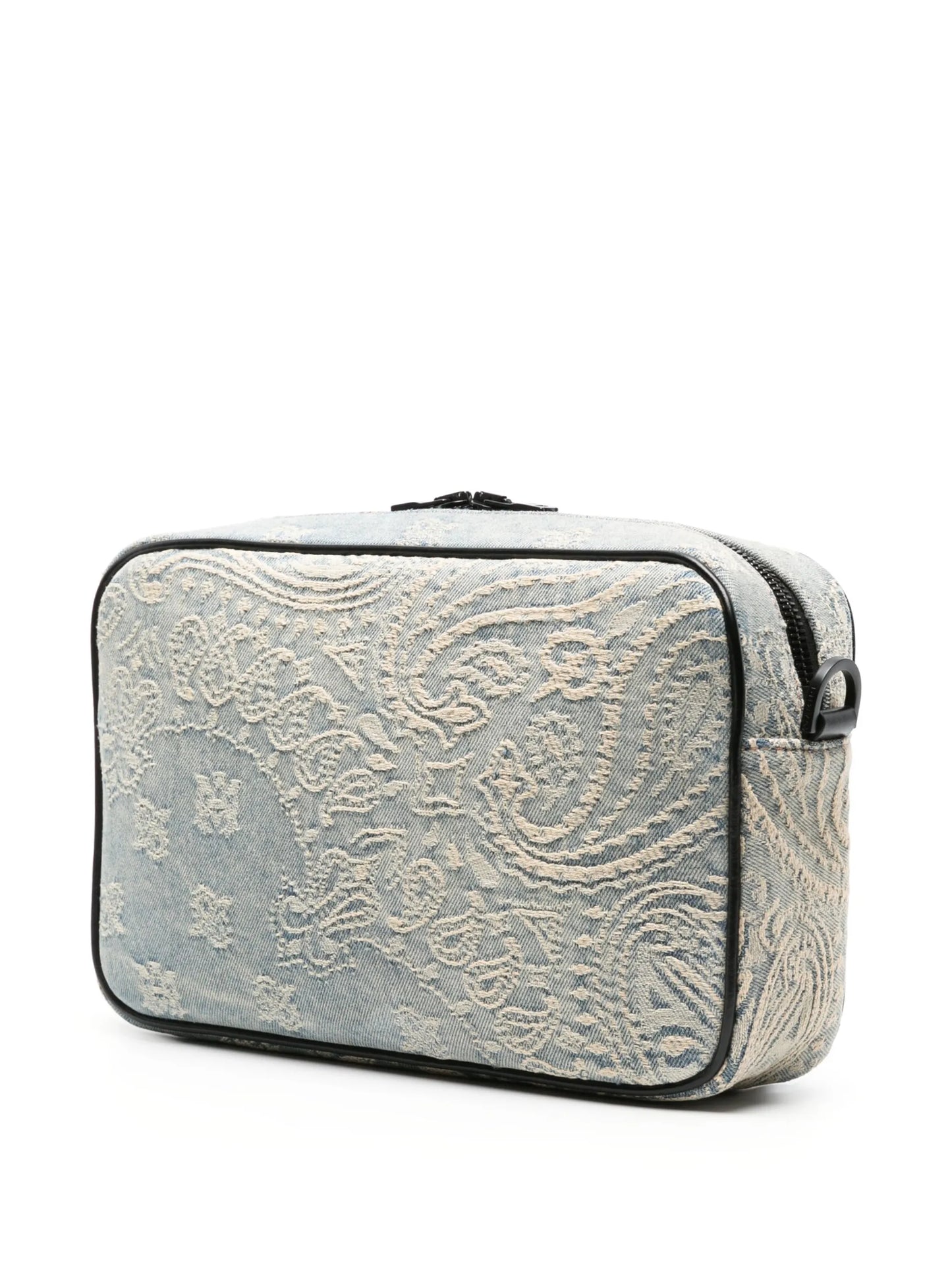 Bandana-jacquard denim camera bag