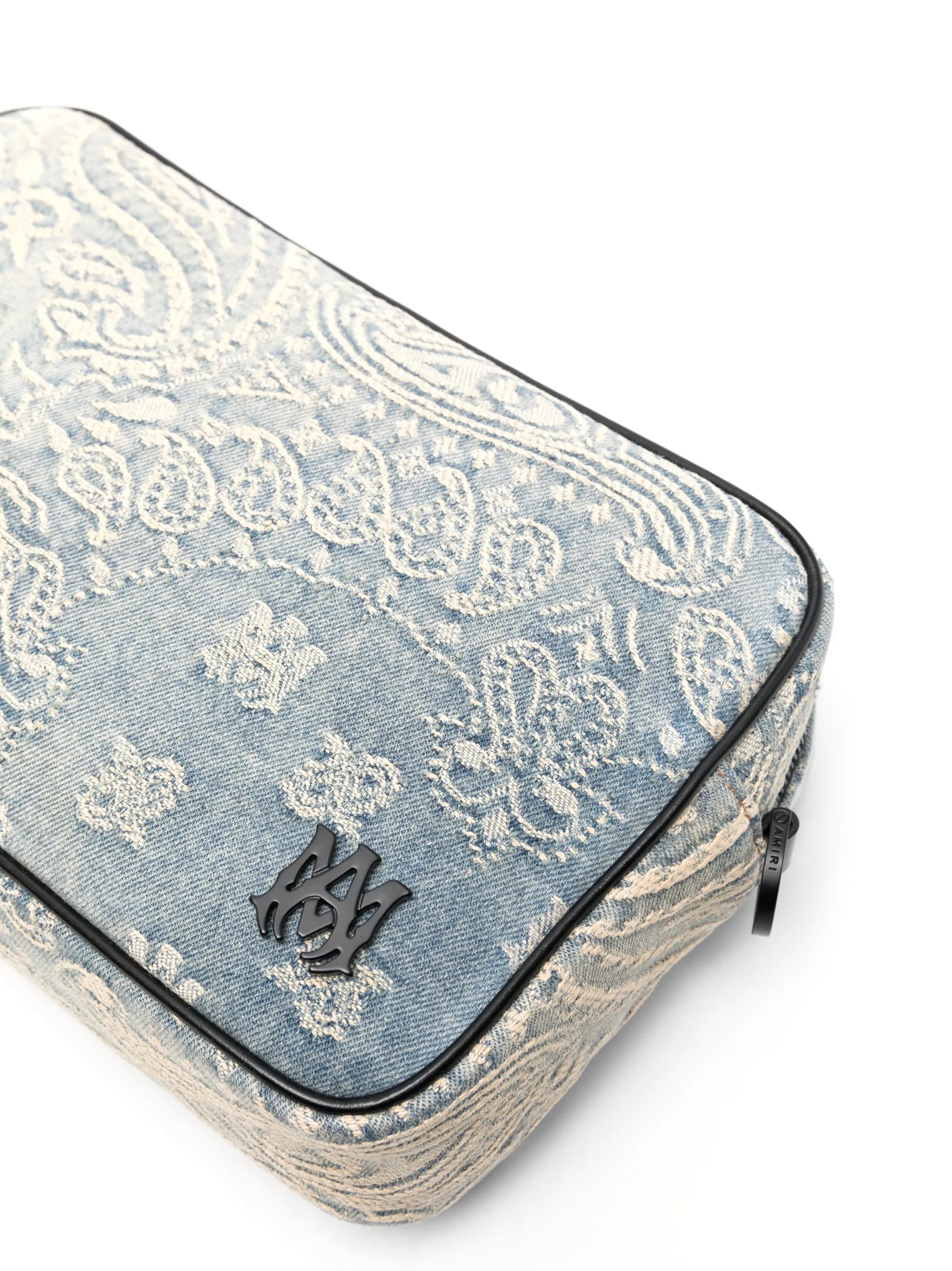 Bandana-jacquard denim camera bag