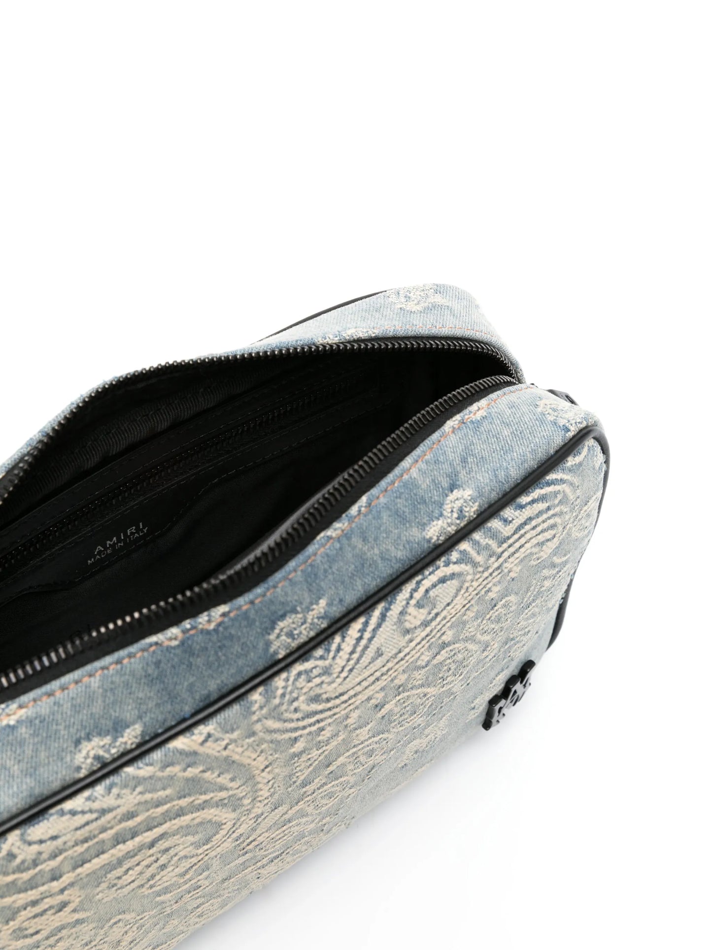Bandana-jacquard denim camera bag