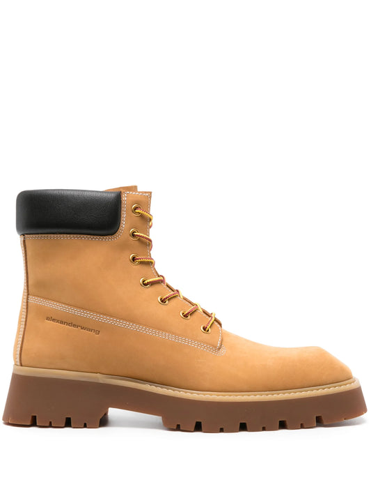 Throttle lace-up boots