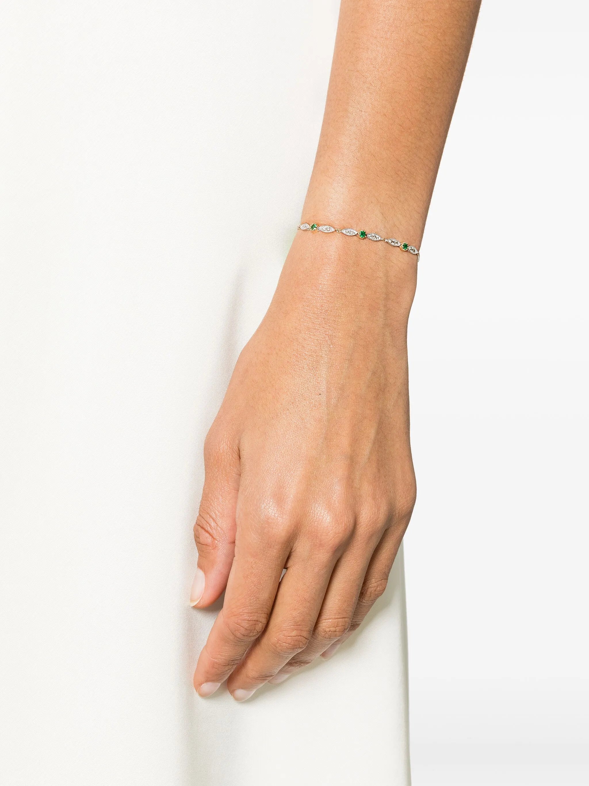 9kt yellow gold Ava Emerald bracelet