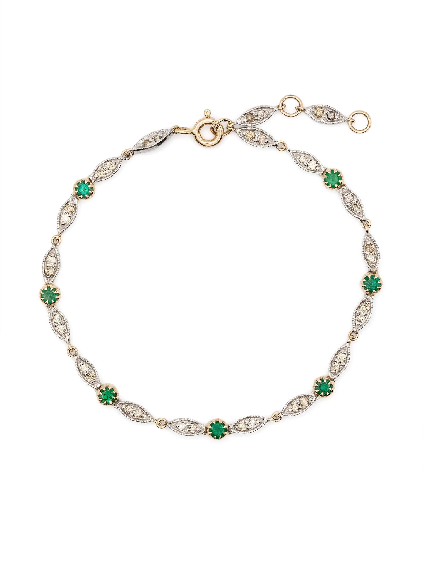 9kt yellow gold Ava Emerald bracelet