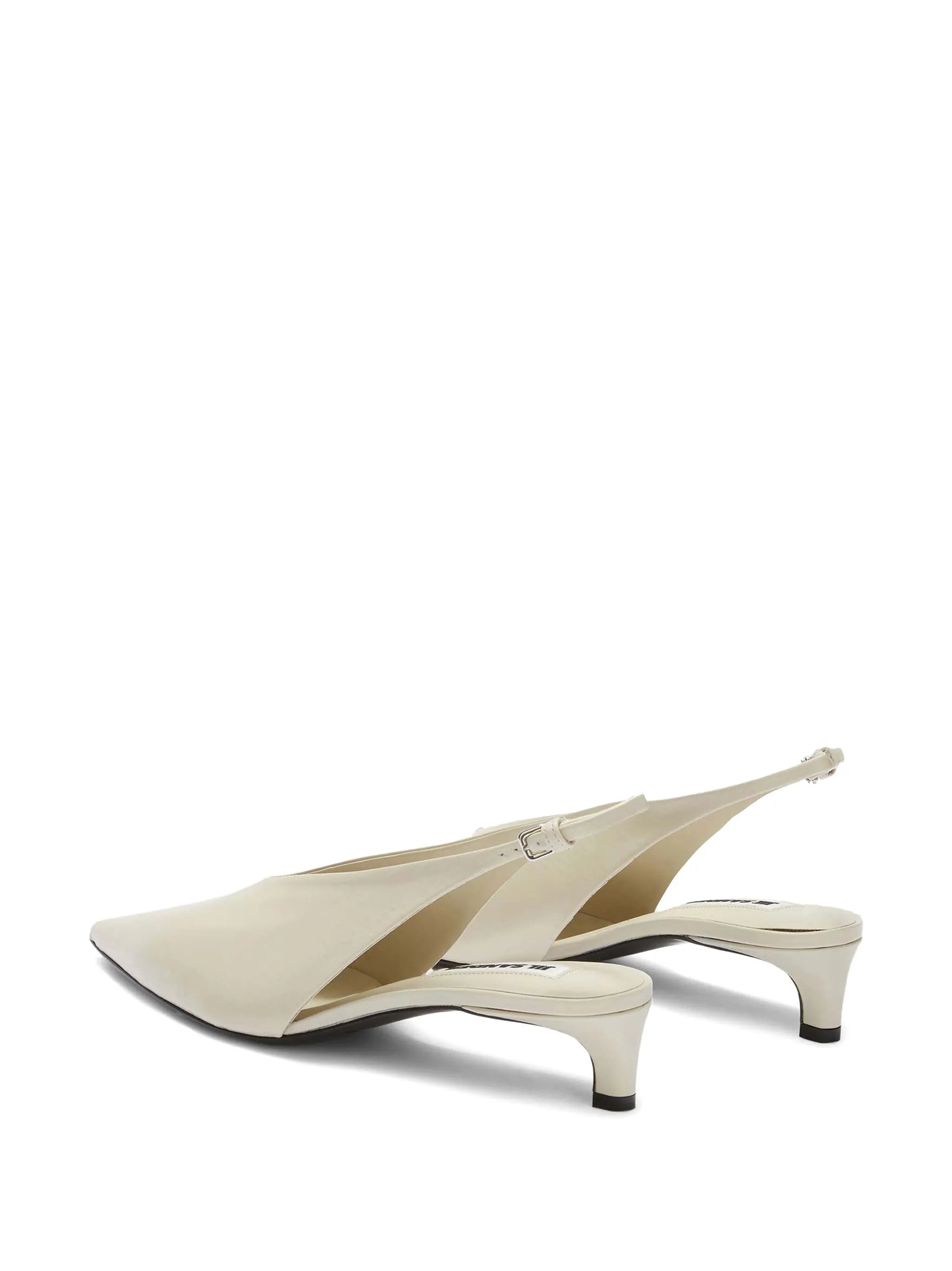 pointed-toe leather slingback pumps