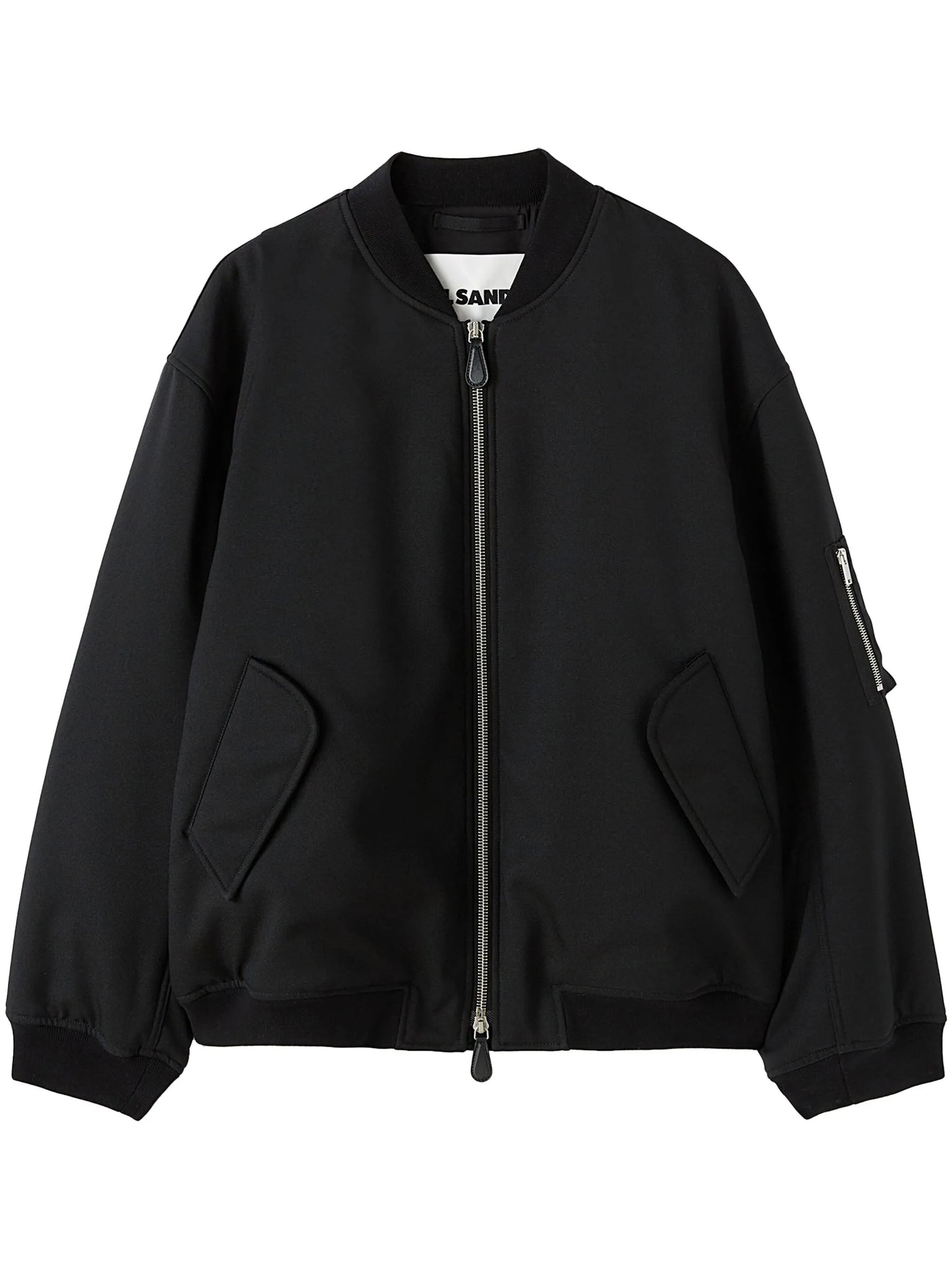 padded gabardine bomber jacket