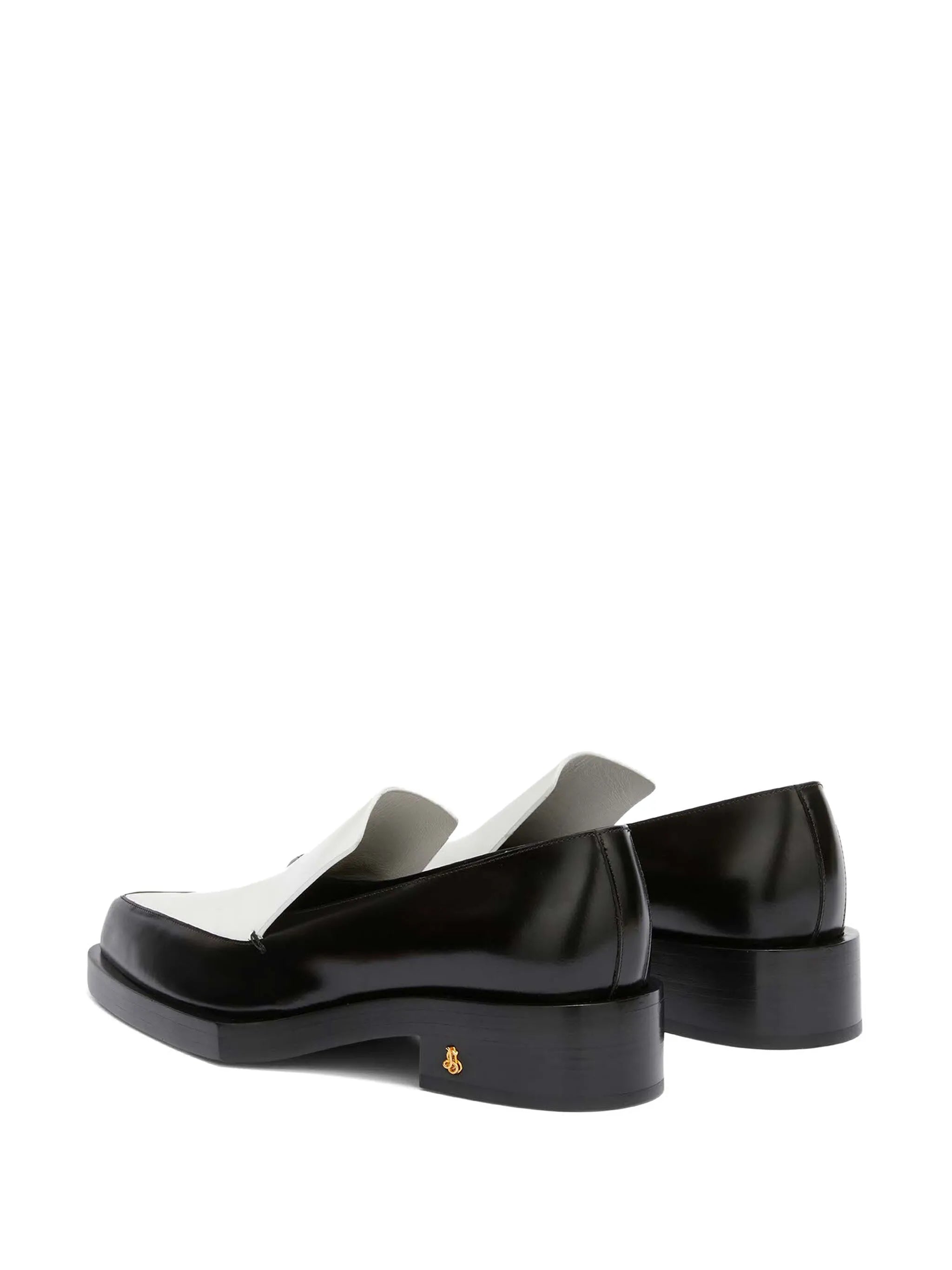 two-tone leather loafers