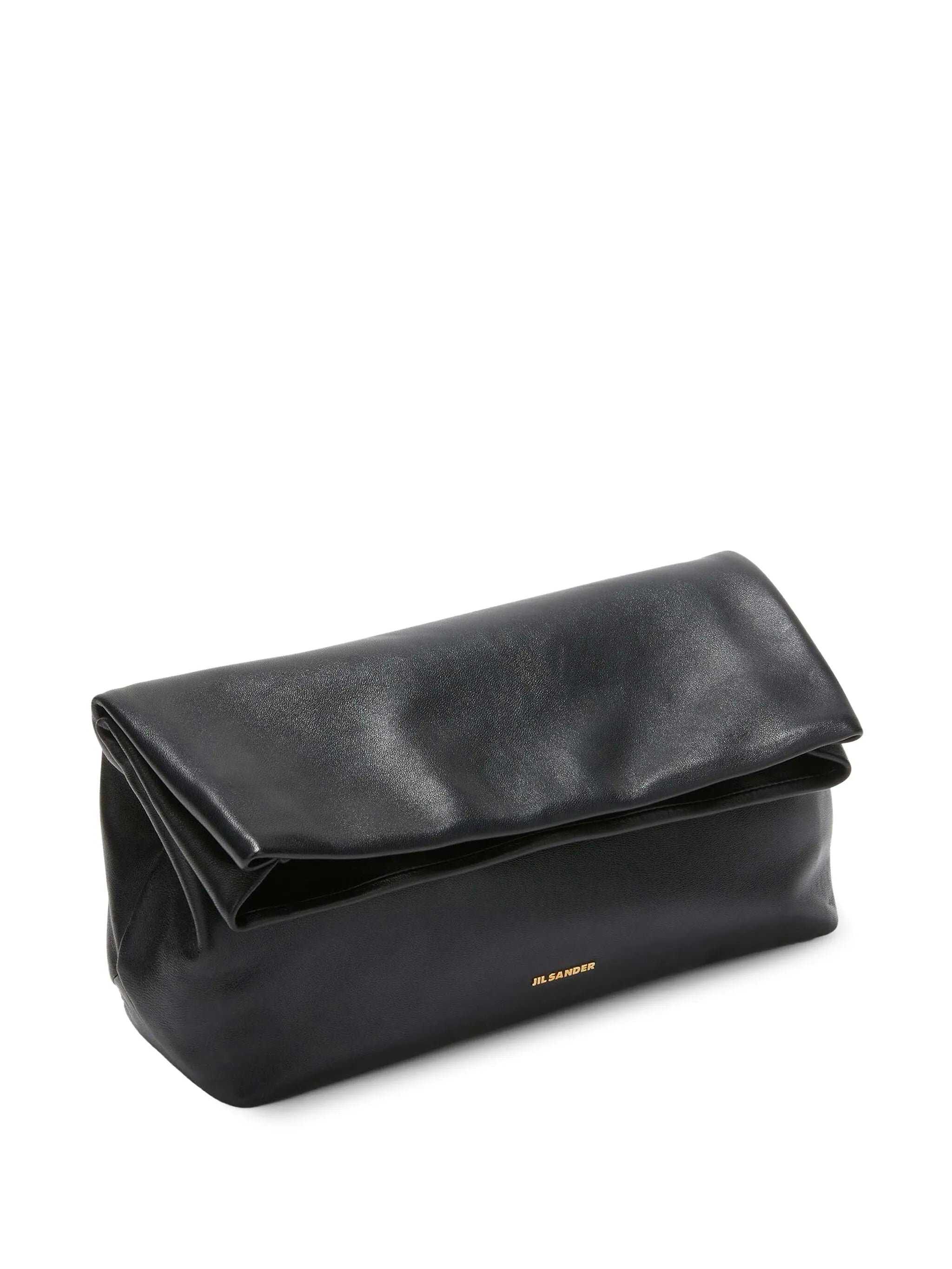 logo-stamp leather clutch bag