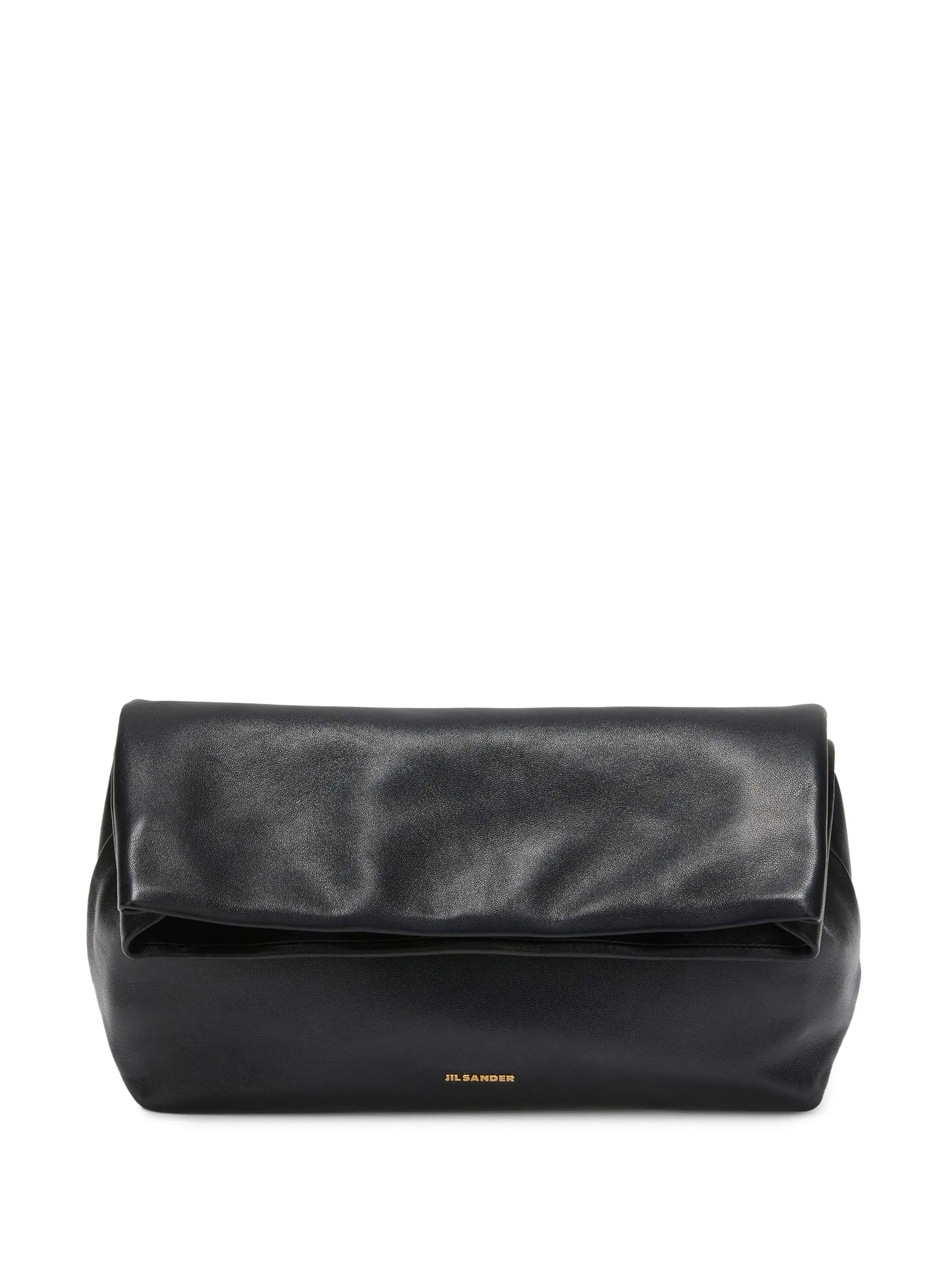 logo-stamp leather clutch bag