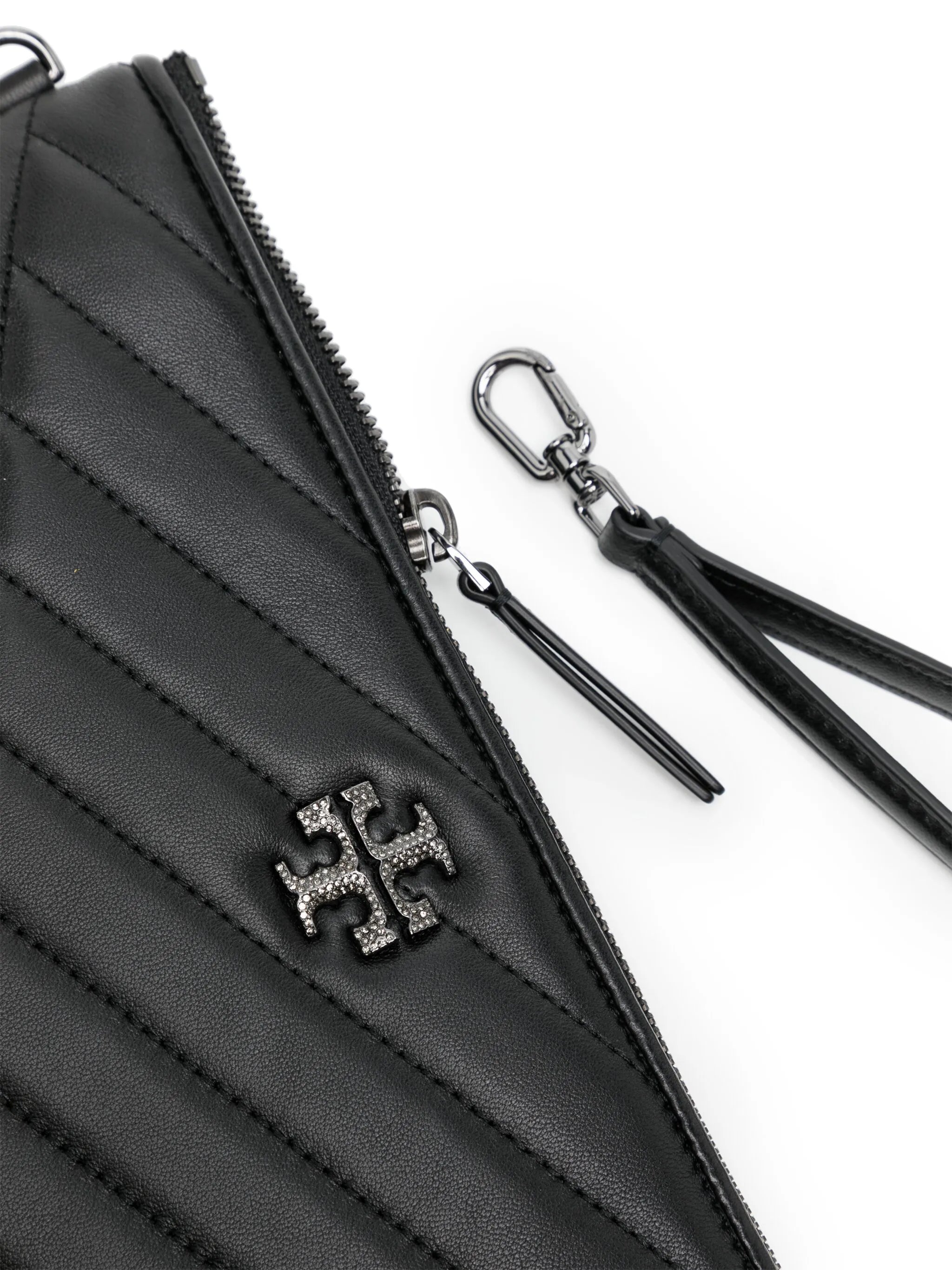 Kira chevron-quilted clutch bag
