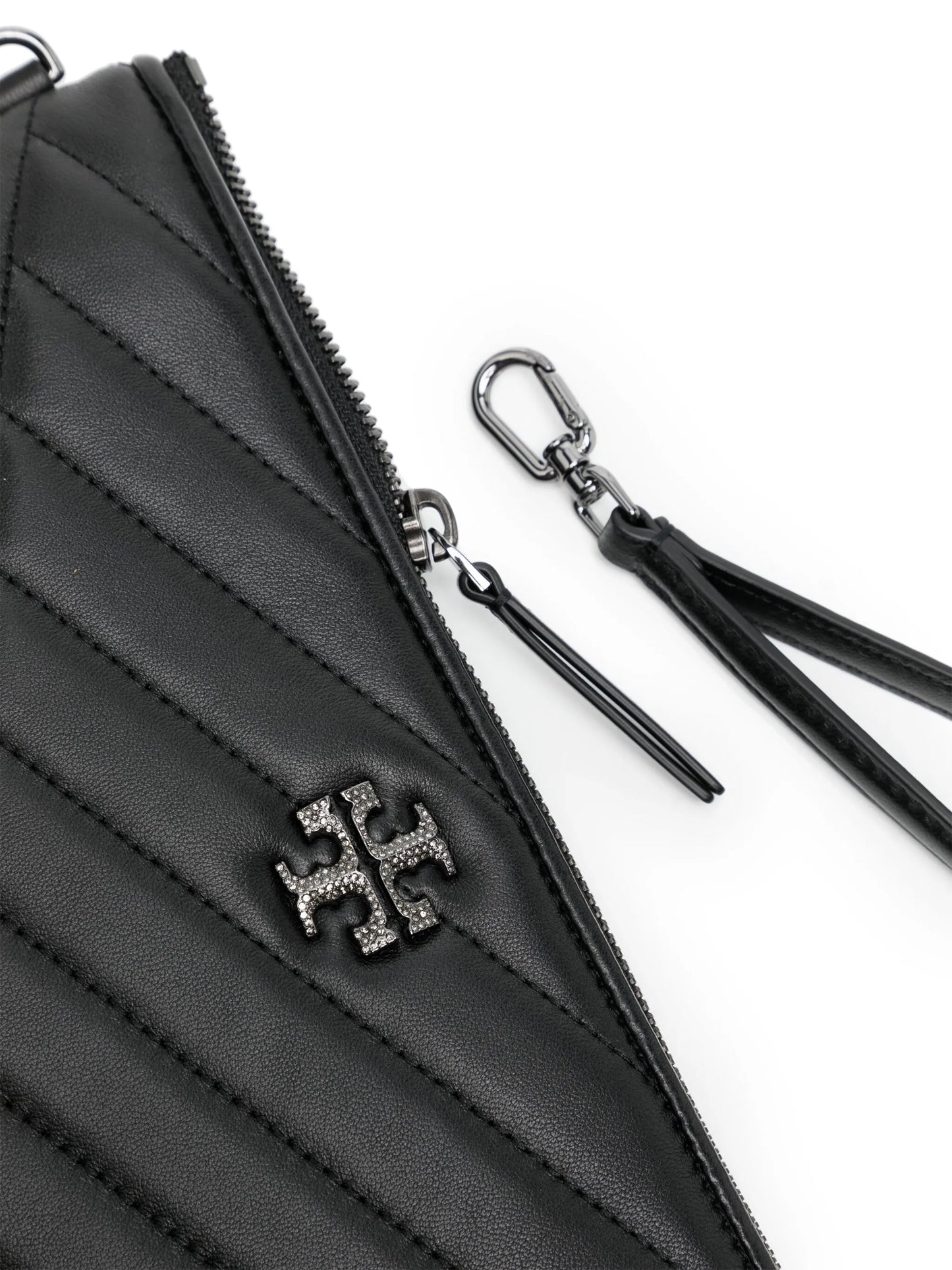 Kira chevron-quilted clutch bag