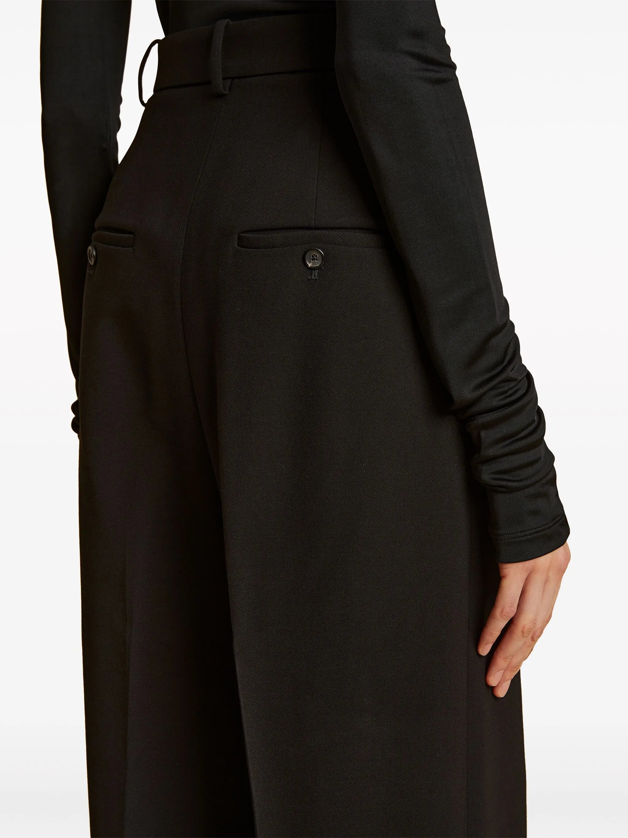 Cessie pleated high-waisted trousers