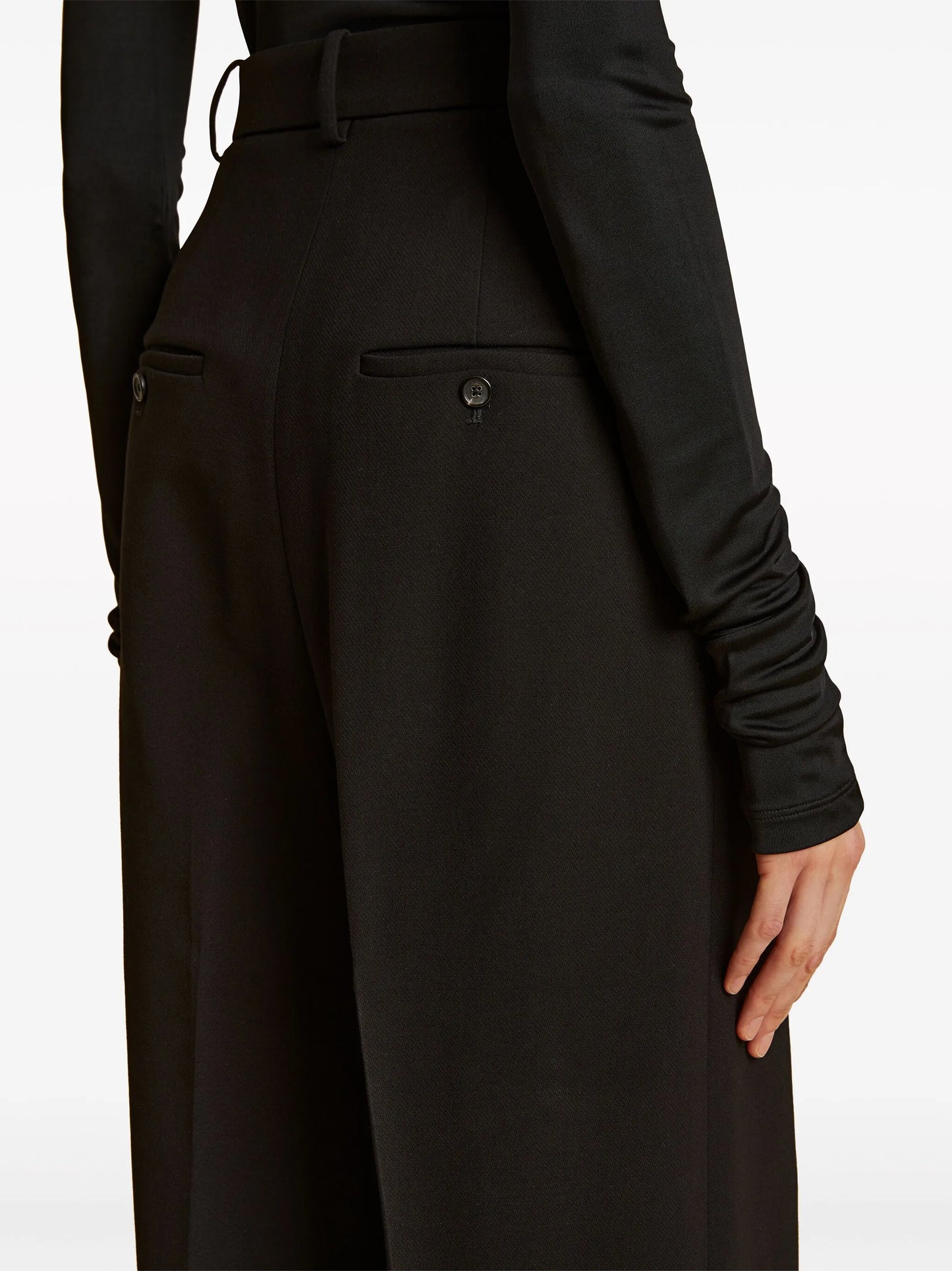 Cessie pleated high-waisted trousers