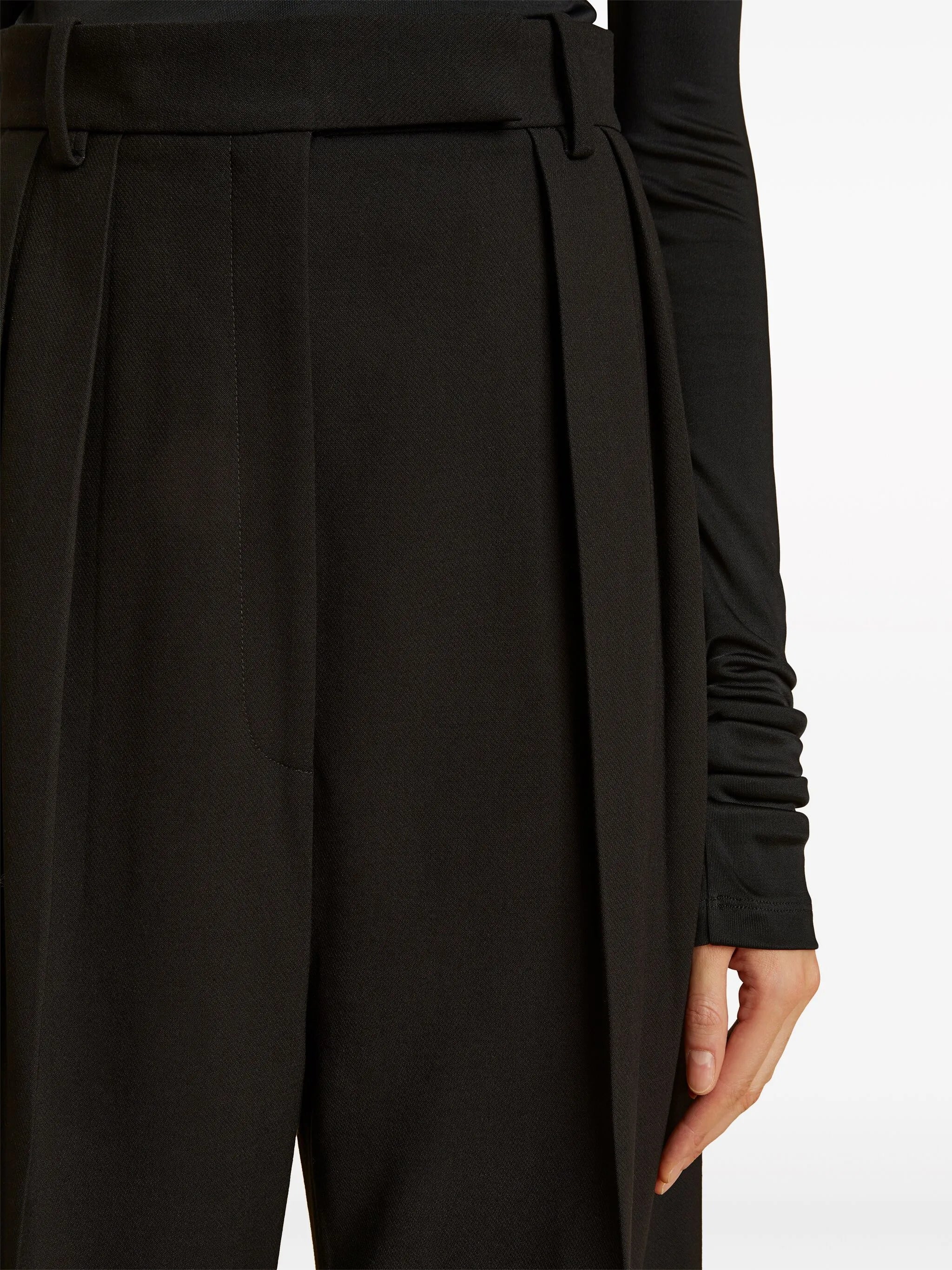 Cessie pleated high-waisted trousers