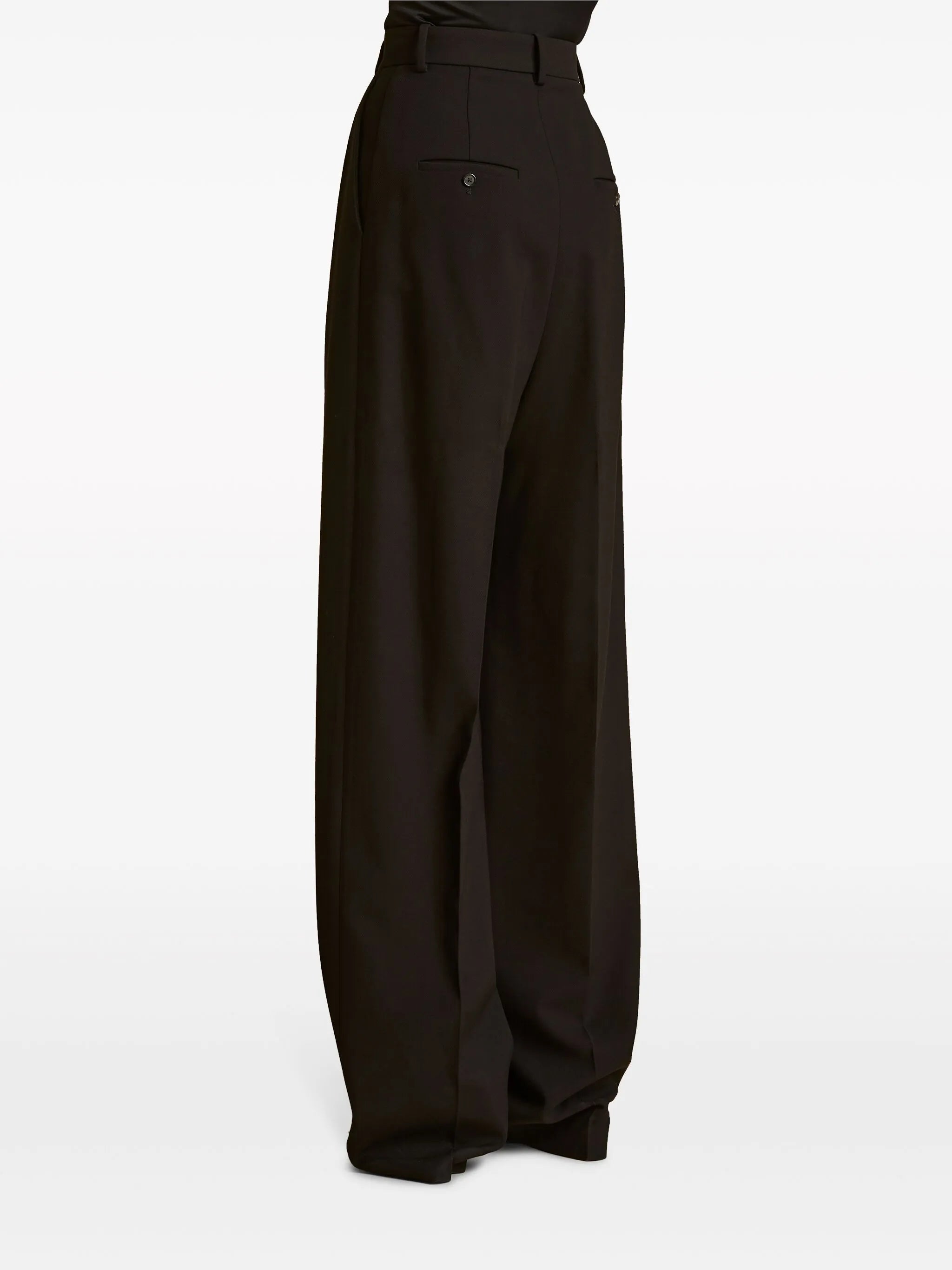 Cessie pleated high-waisted trousers