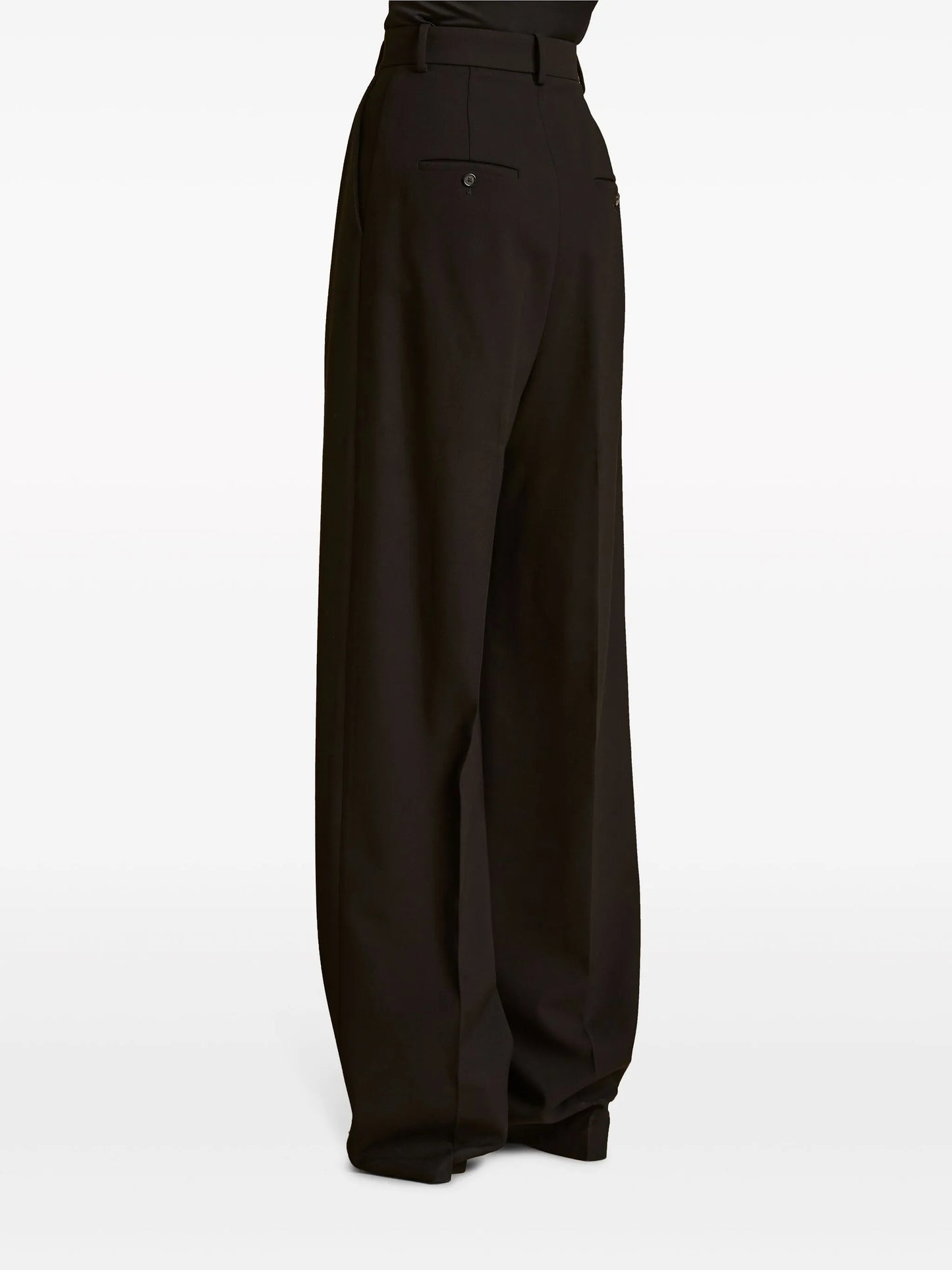 Cessie pleated high-waisted trousers