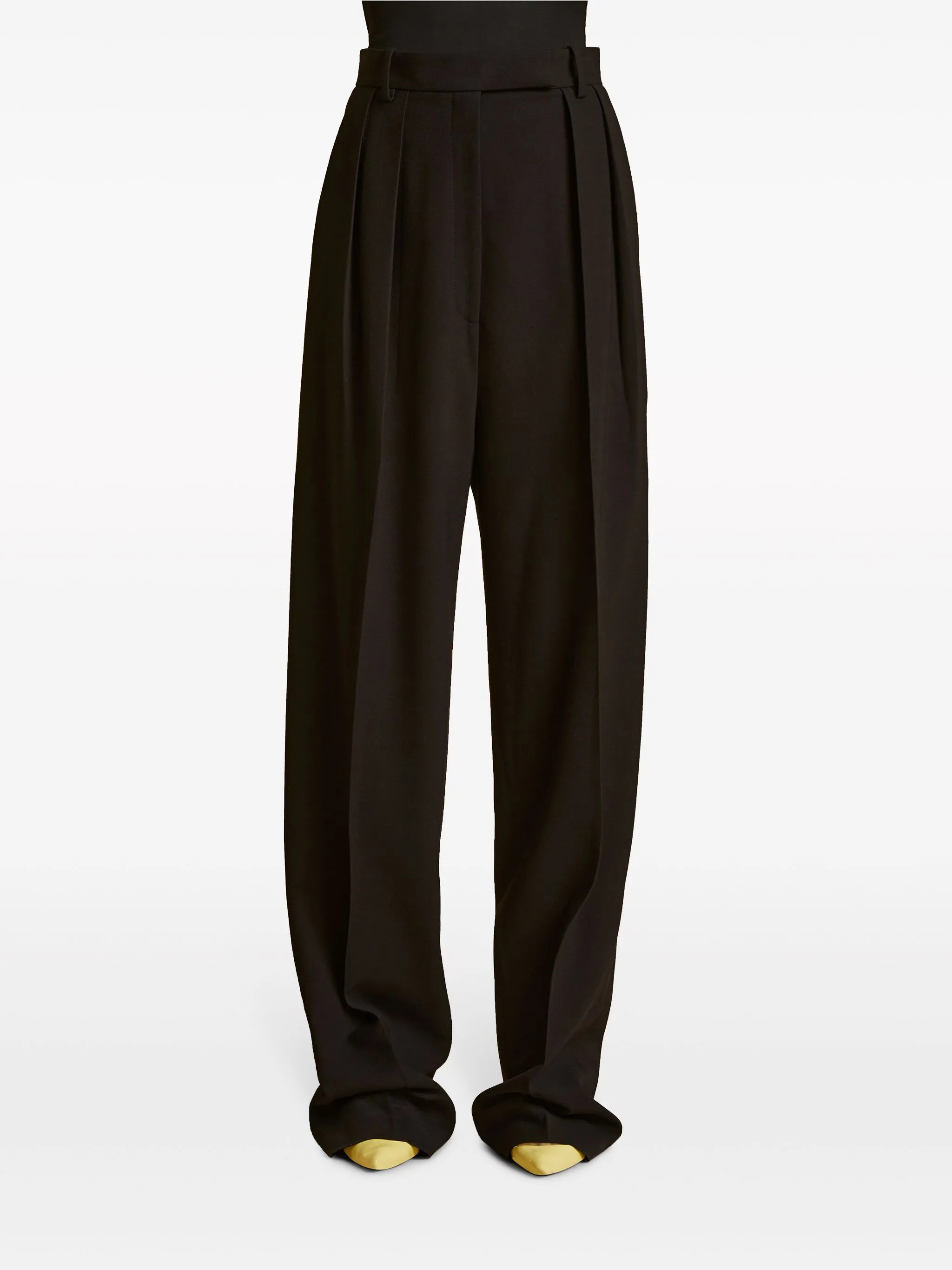 Cessie pleated high-waisted trousers