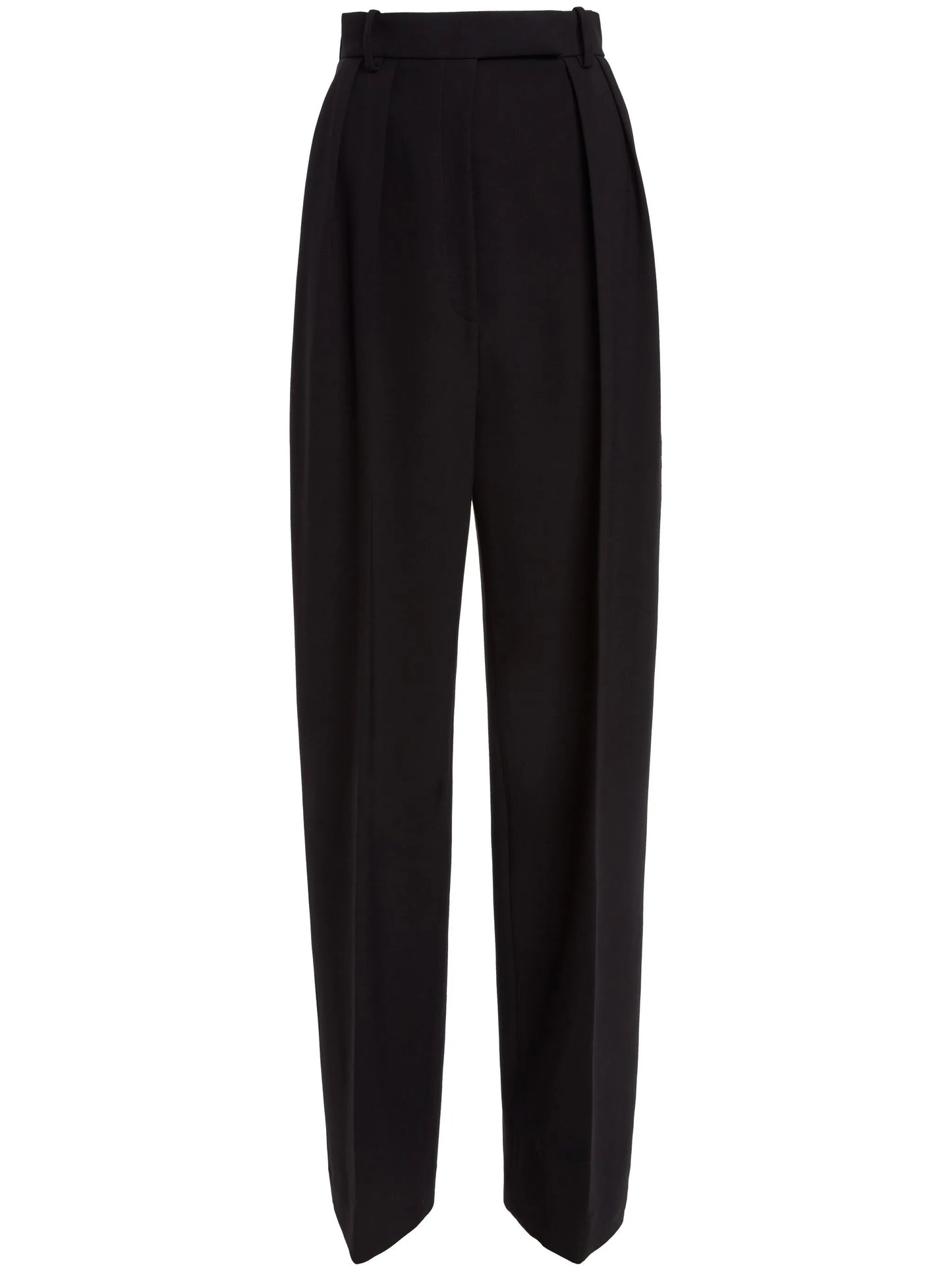 Cessie pleated high-waisted trousers