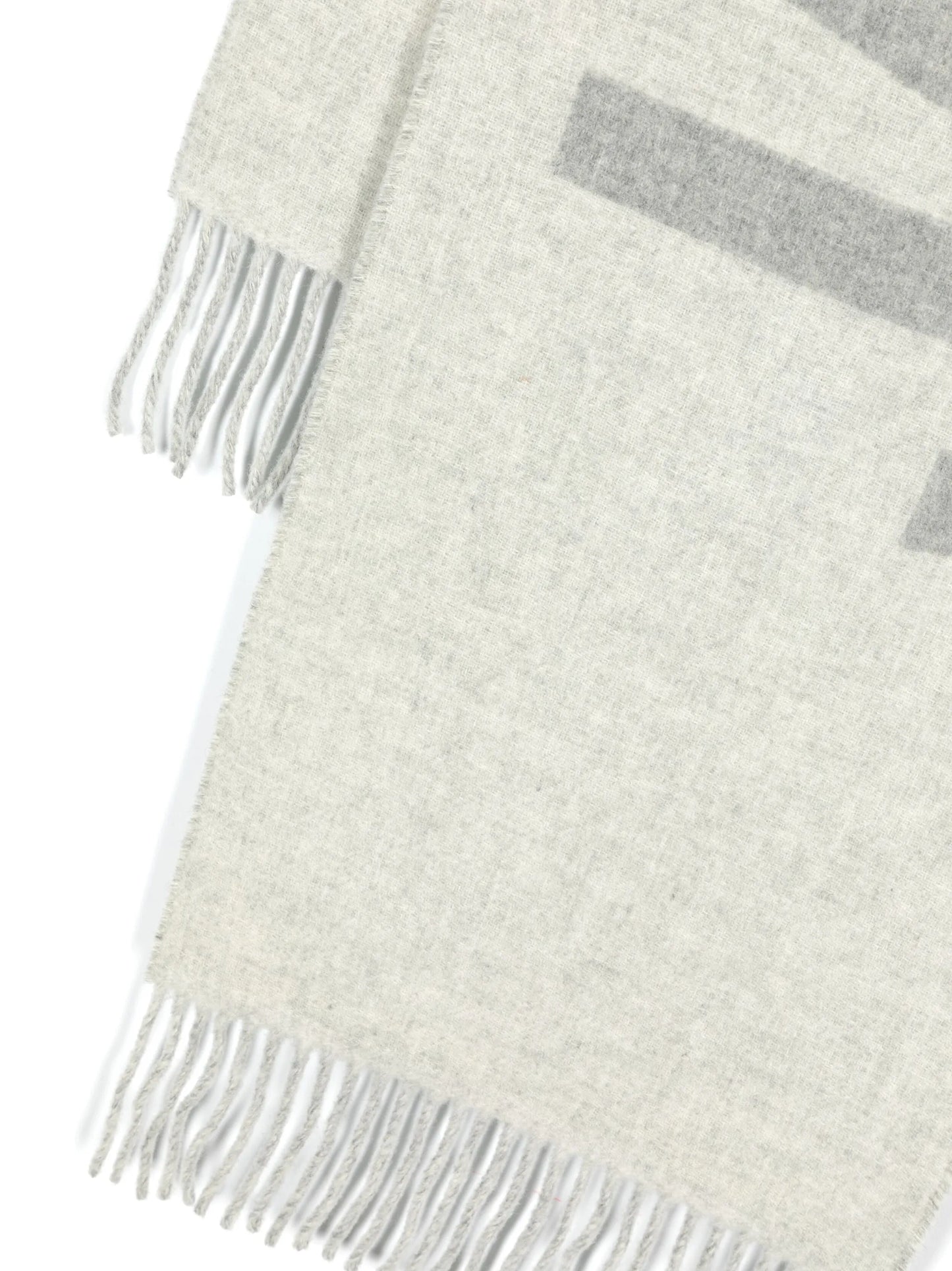 logo fringed scarf