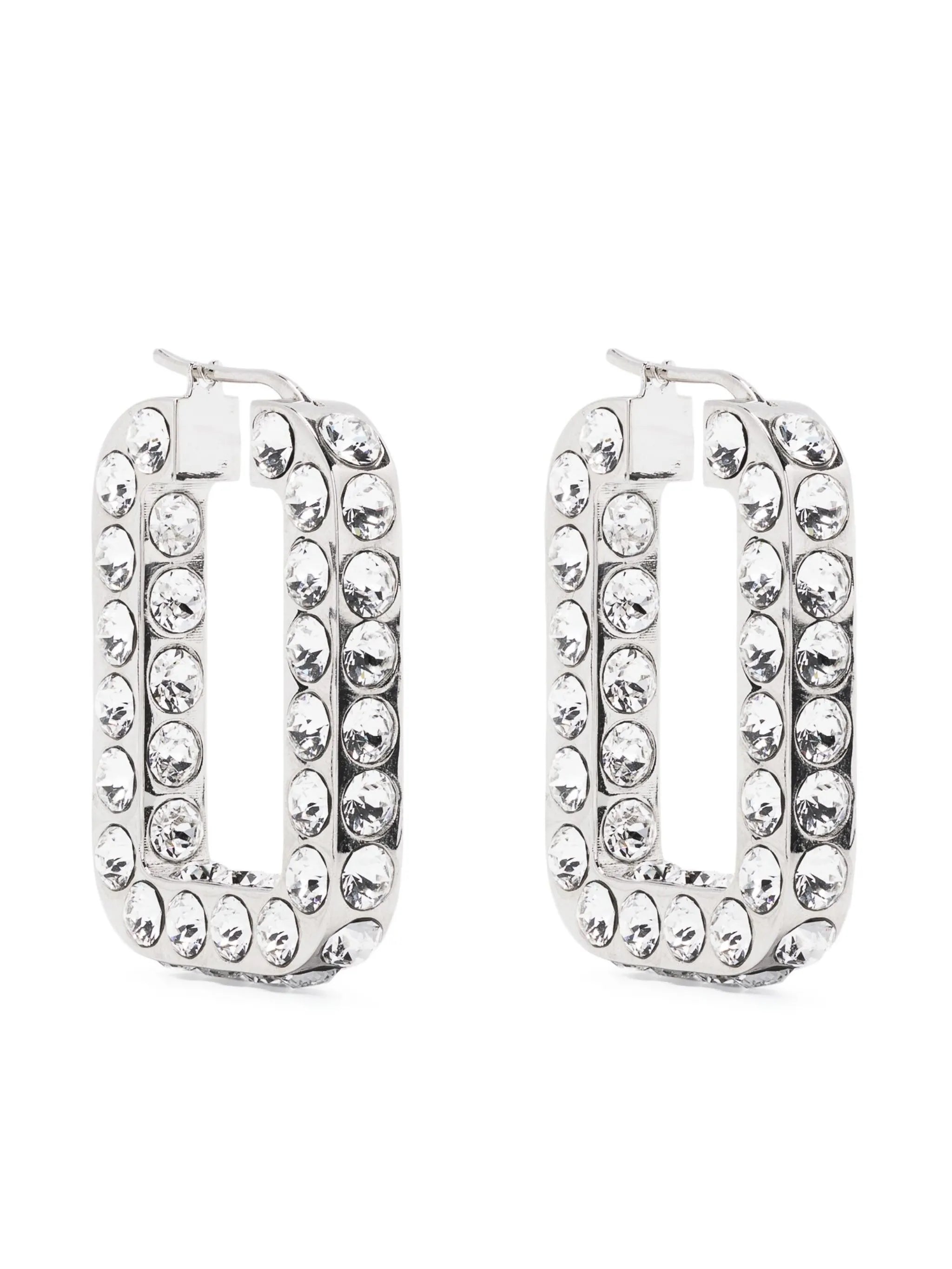 Charlotte crystal-embellished hoop earrings