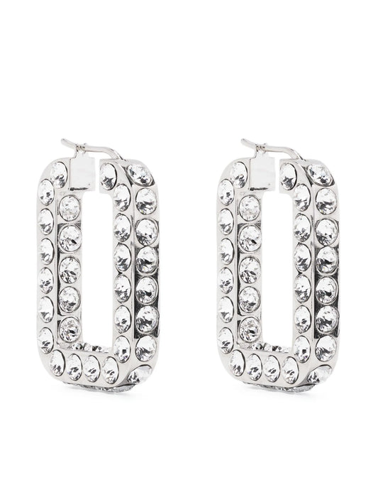 Charlotte crystal-embellished hoop earrings
