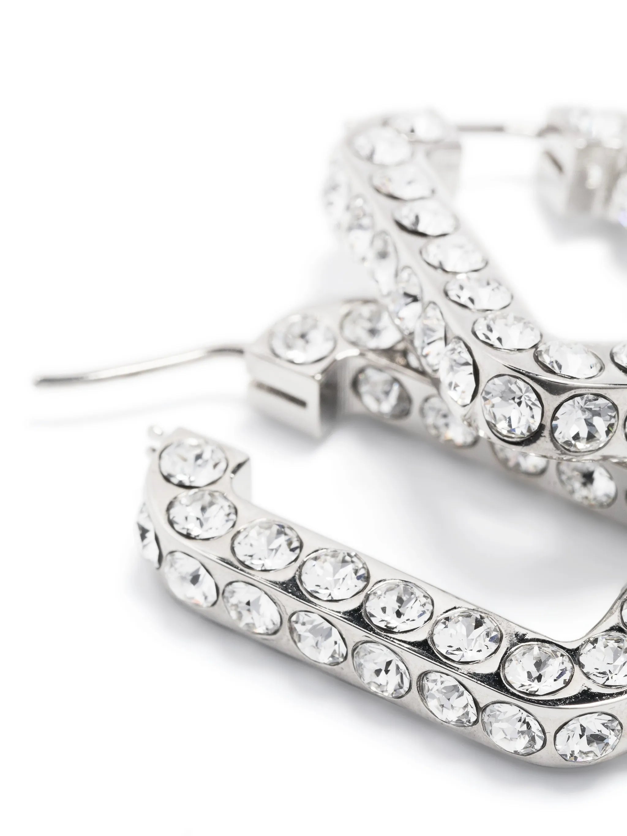 Charlotte crystal-embellished hoop earrings