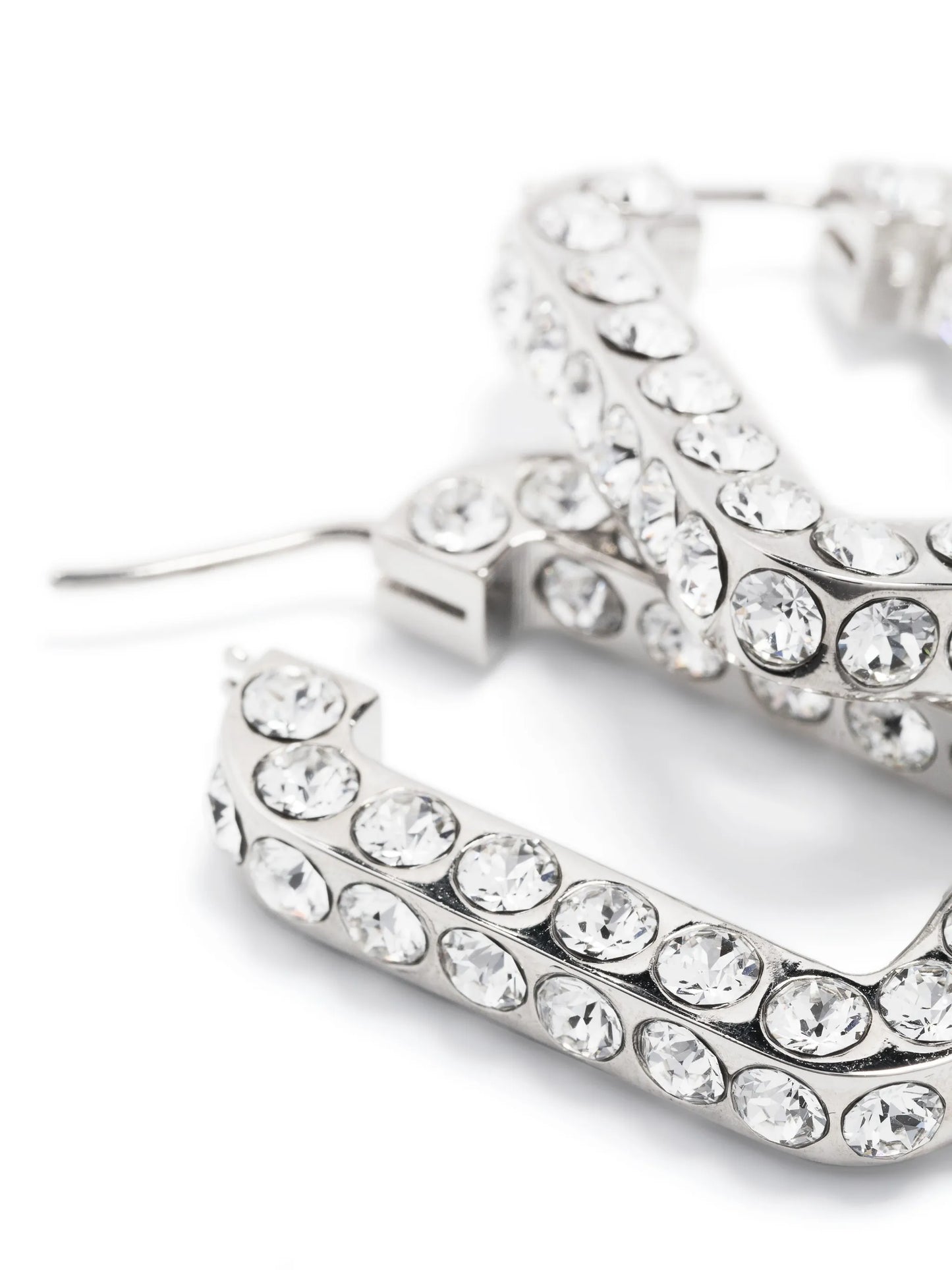 Charlotte crystal-embellished hoop earrings