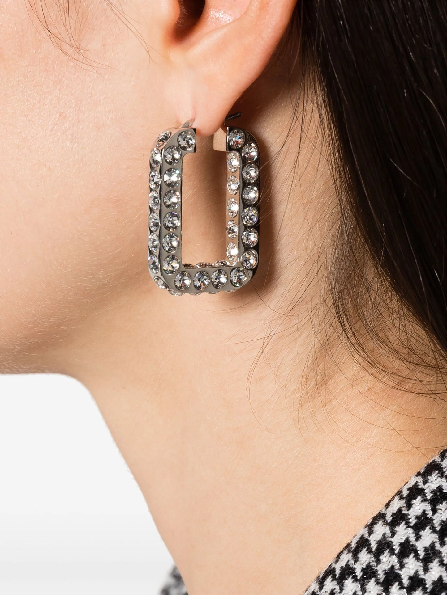 Charlotte crystal-embellished hoop earrings
