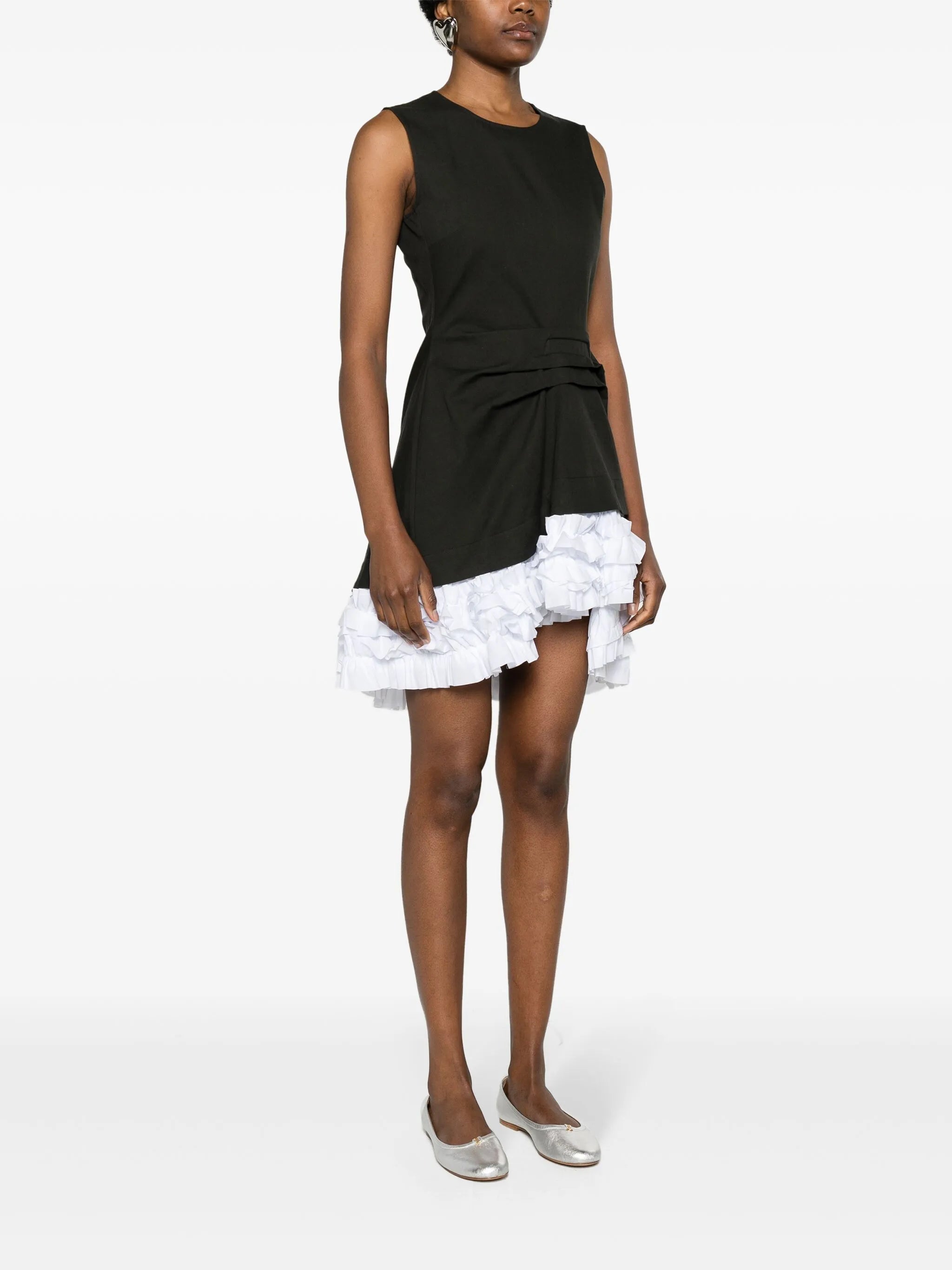 Alma ruffled cotton minidress