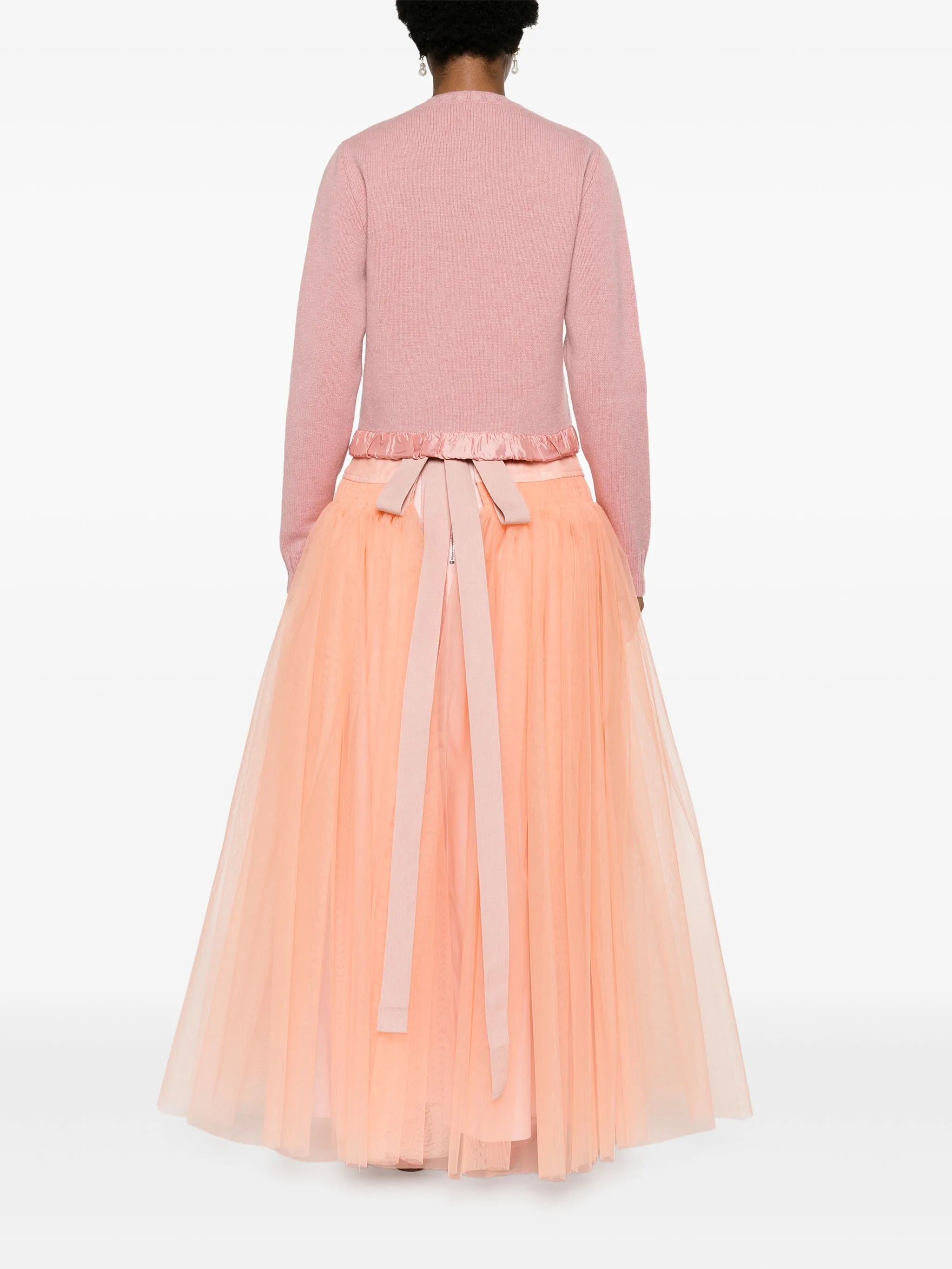 Anya satin-trim wool cardigan